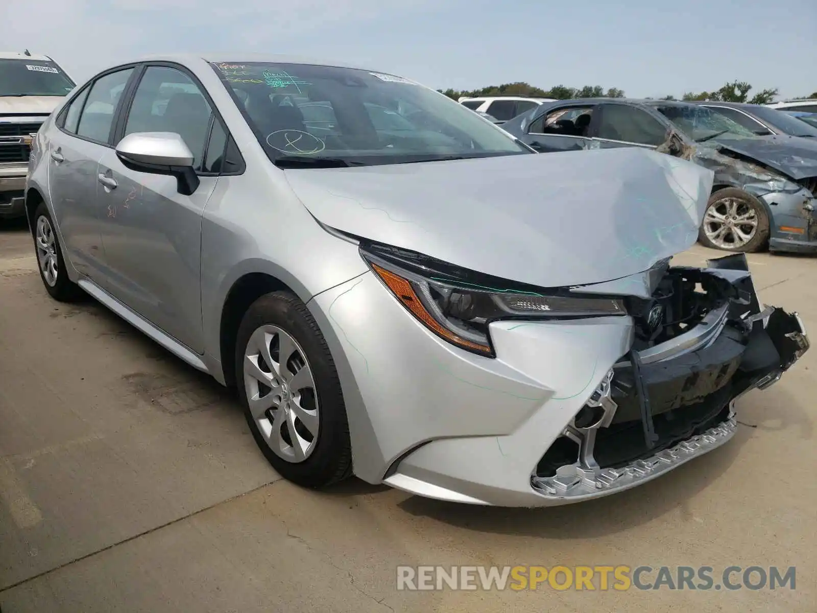 1 Photograph of a damaged car 5YFEPRAE6LP132318 TOYOTA COROLLA 2020