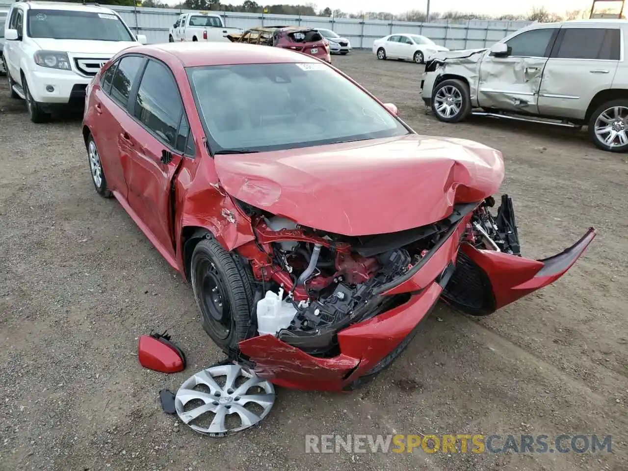 1 Photograph of a damaged car 5YFEPRAE6LP137079 TOYOTA COROLLA 2020