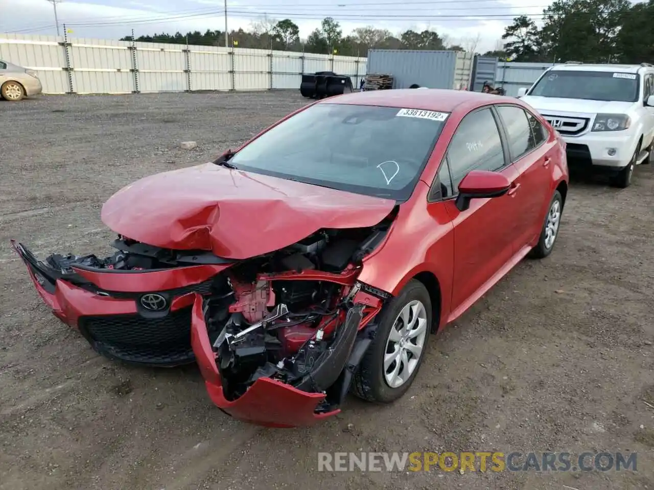 2 Photograph of a damaged car 5YFEPRAE6LP137079 TOYOTA COROLLA 2020