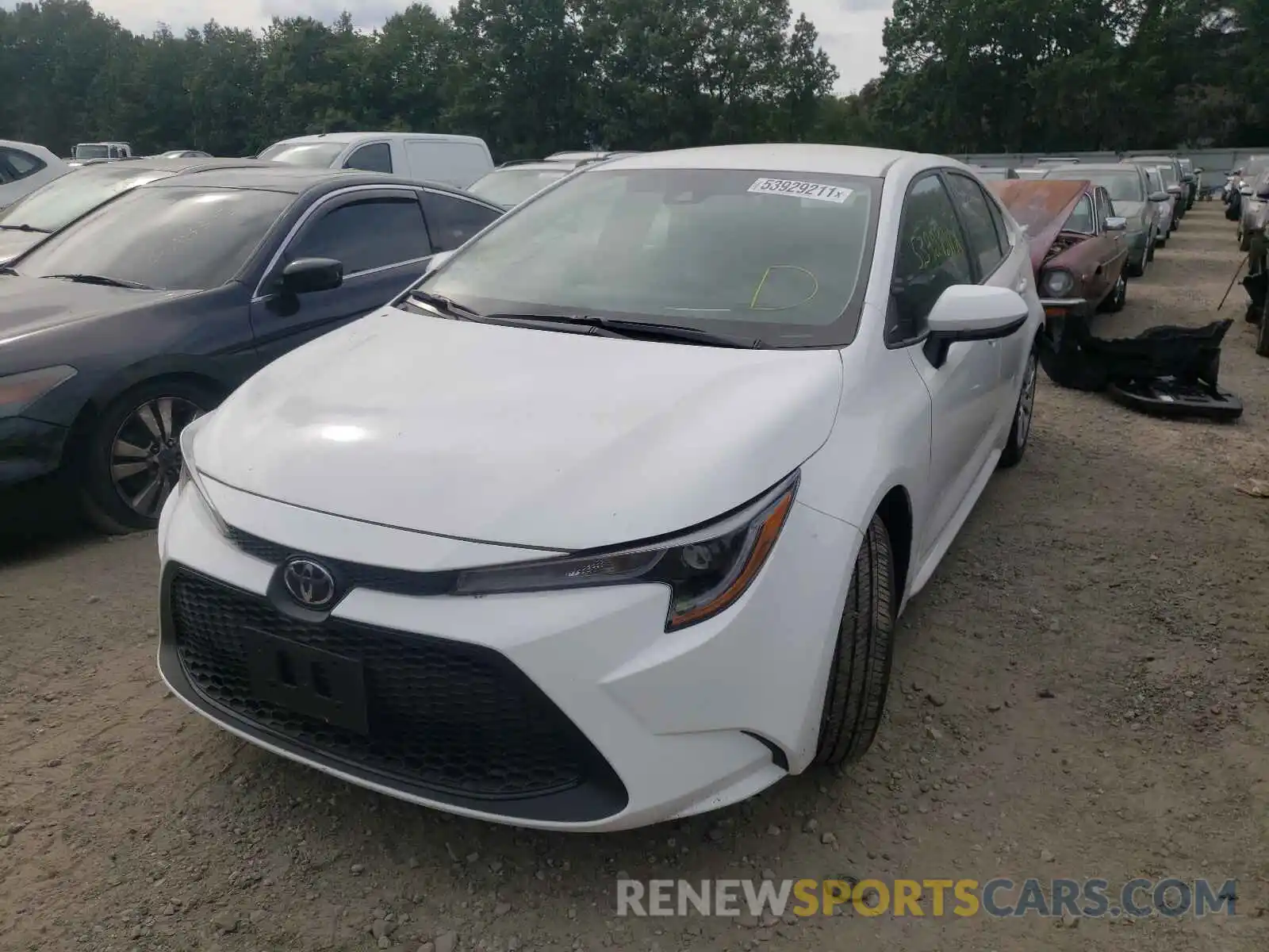 2 Photograph of a damaged car 5YFEPRAE6LP137177 TOYOTA COROLLA 2020