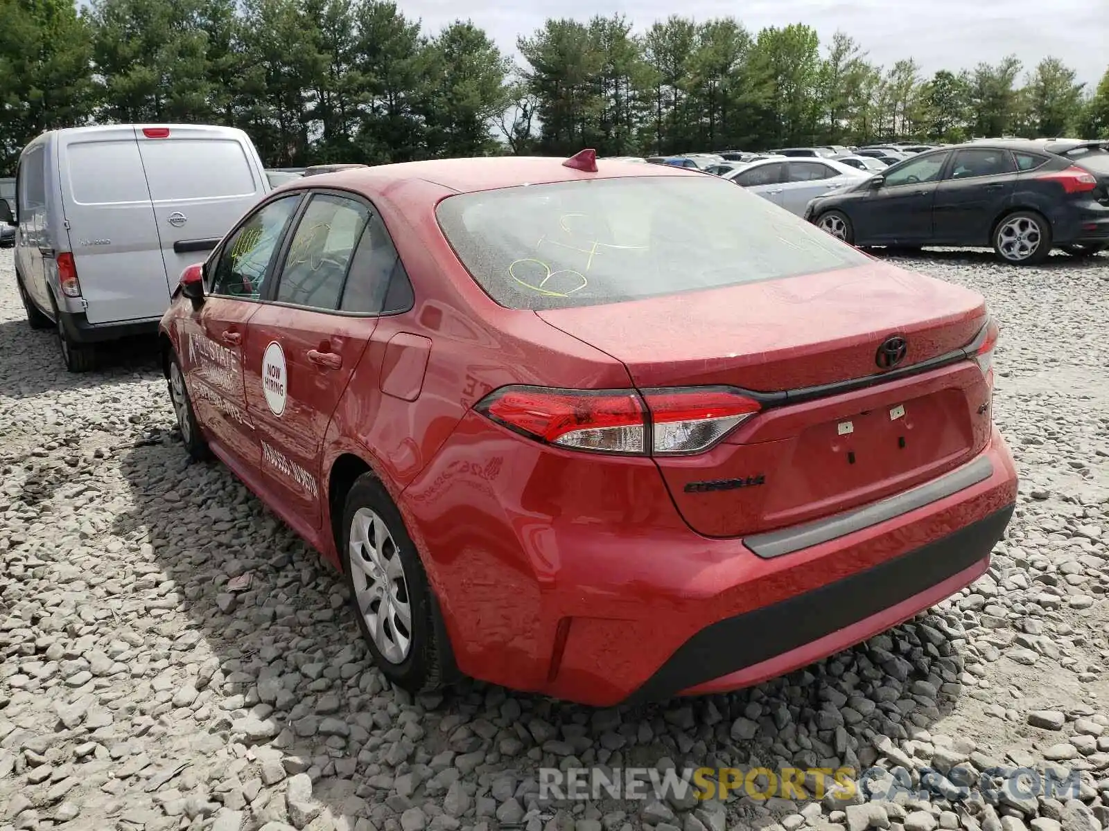 3 Photograph of a damaged car 5YFEPRAE6LP139172 TOYOTA COROLLA 2020