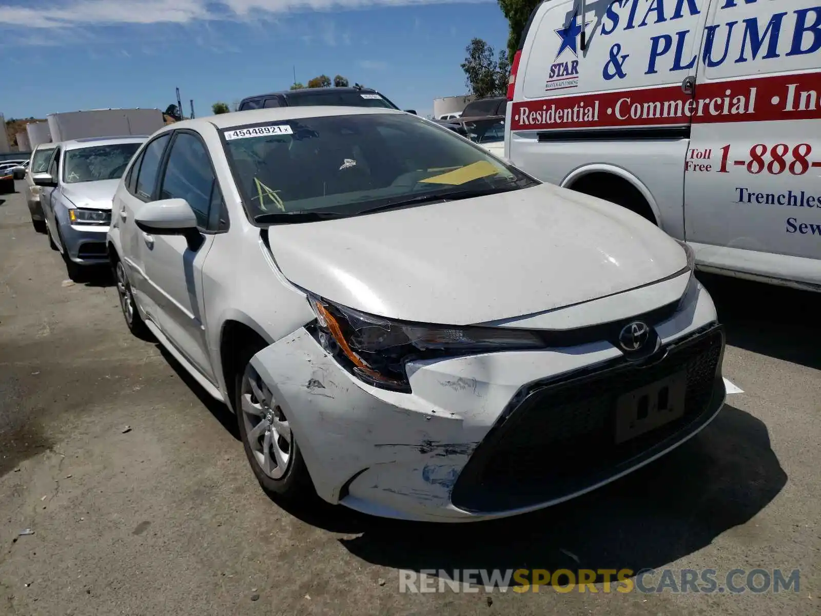 1 Photograph of a damaged car 5YFEPRAE6LP139236 TOYOTA COROLLA 2020