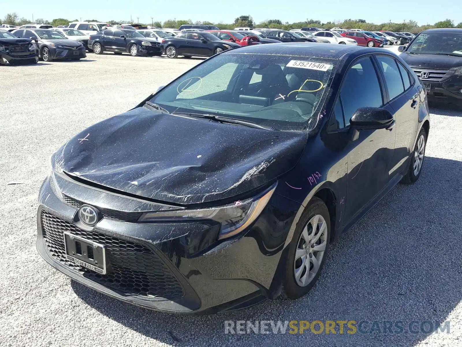 2 Photograph of a damaged car 5YFEPRAE6LP139835 TOYOTA COROLLA 2020