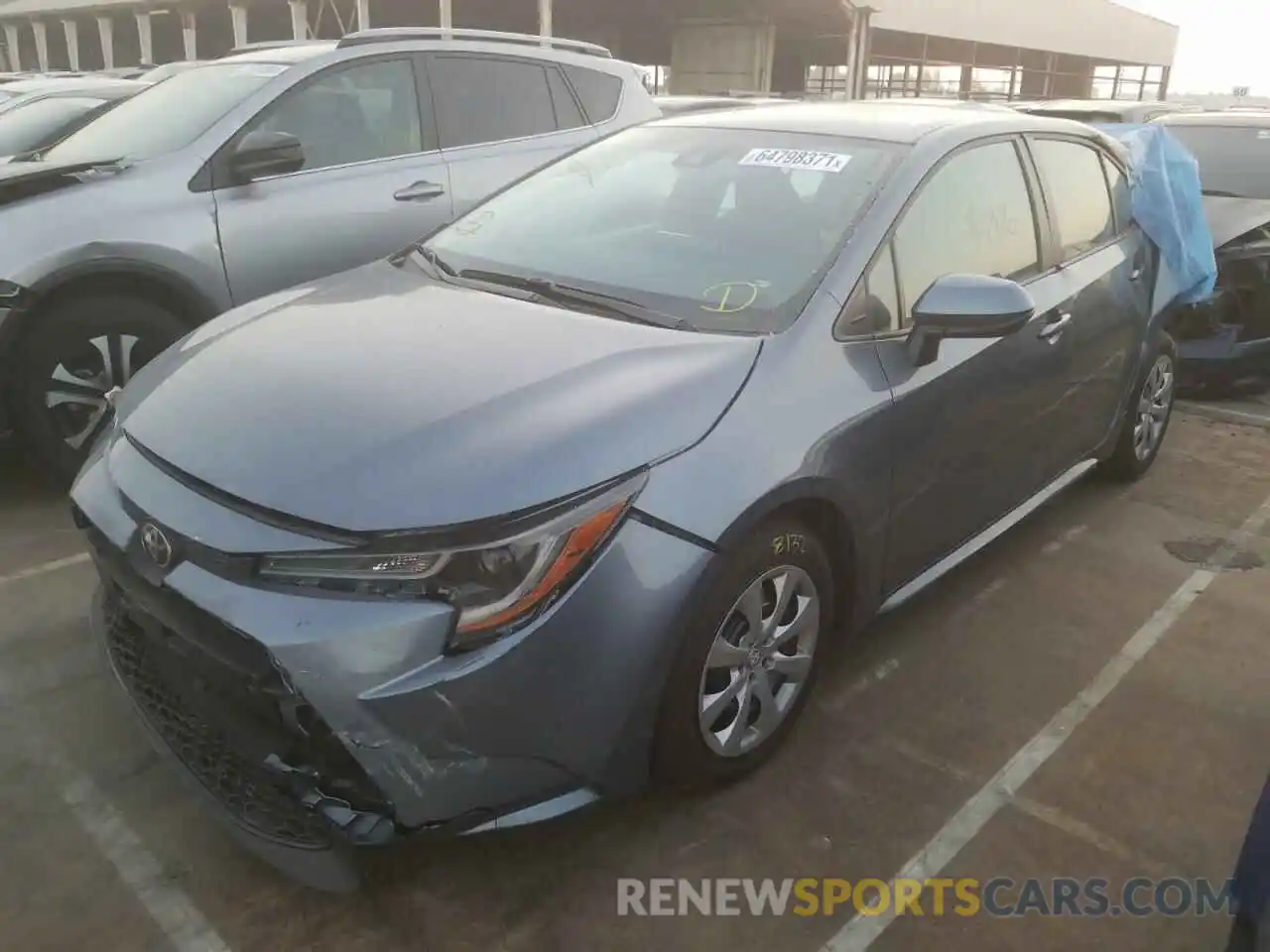 2 Photograph of a damaged car 5YFEPRAE6LP141214 TOYOTA COROLLA 2020