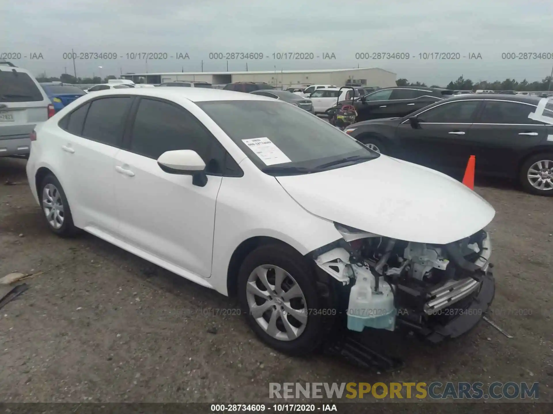 1 Photograph of a damaged car 5YFEPRAE6LP141326 TOYOTA COROLLA 2020