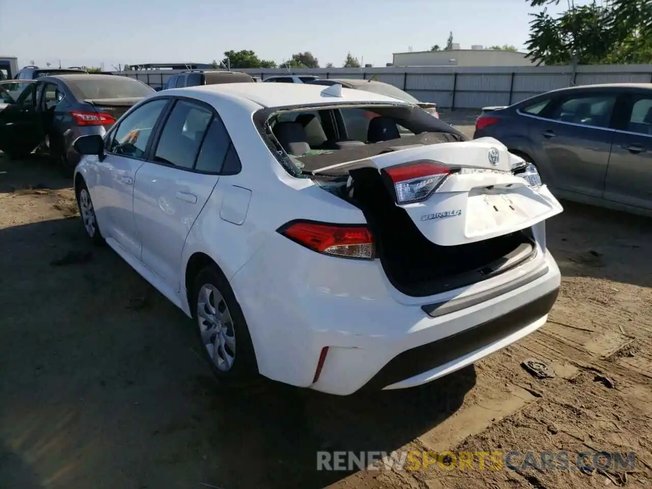 3 Photograph of a damaged car 5YFEPRAE6LP145036 TOYOTA COROLLA 2020