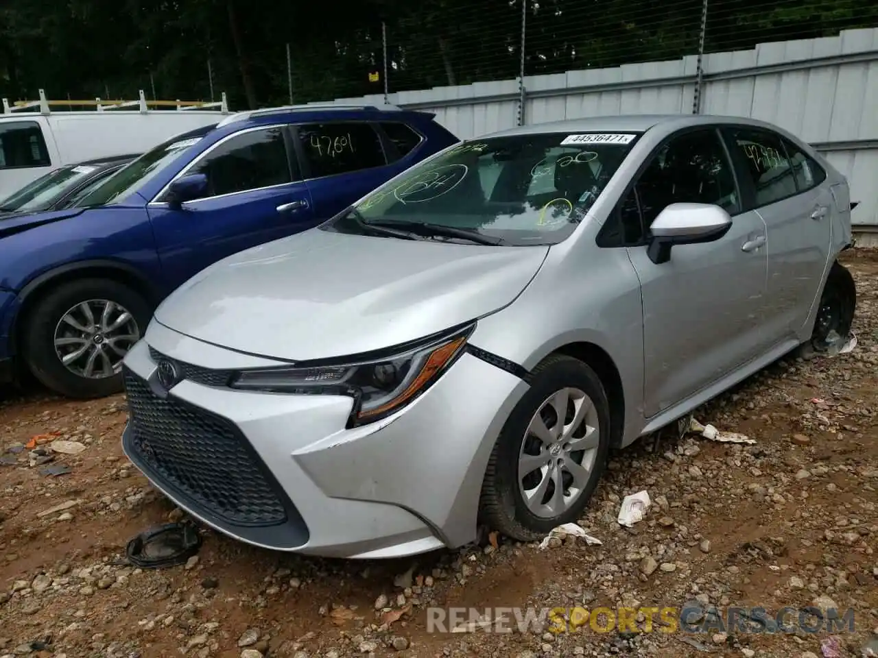 2 Photograph of a damaged car 5YFEPRAE7LP005772 TOYOTA COROLLA 2020