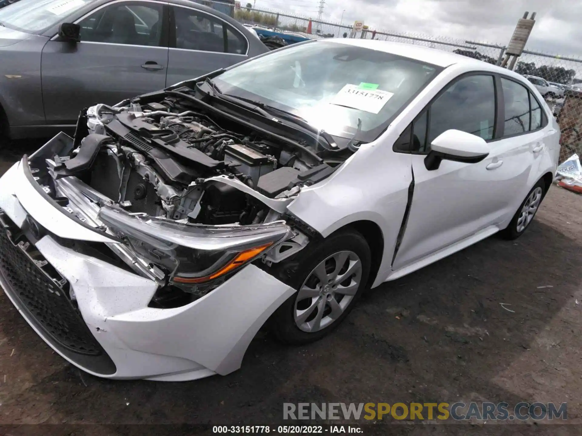 2 Photograph of a damaged car 5YFEPRAE7LP014200 TOYOTA COROLLA 2020