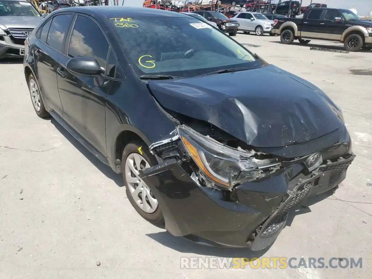 1 Photograph of a damaged car 5YFEPRAE7LP019820 TOYOTA COROLLA 2020