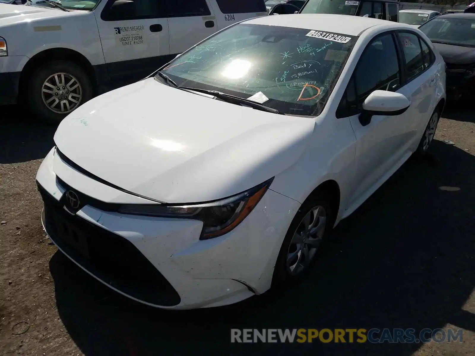 2 Photograph of a damaged car 5YFEPRAE7LP024144 TOYOTA COROLLA 2020