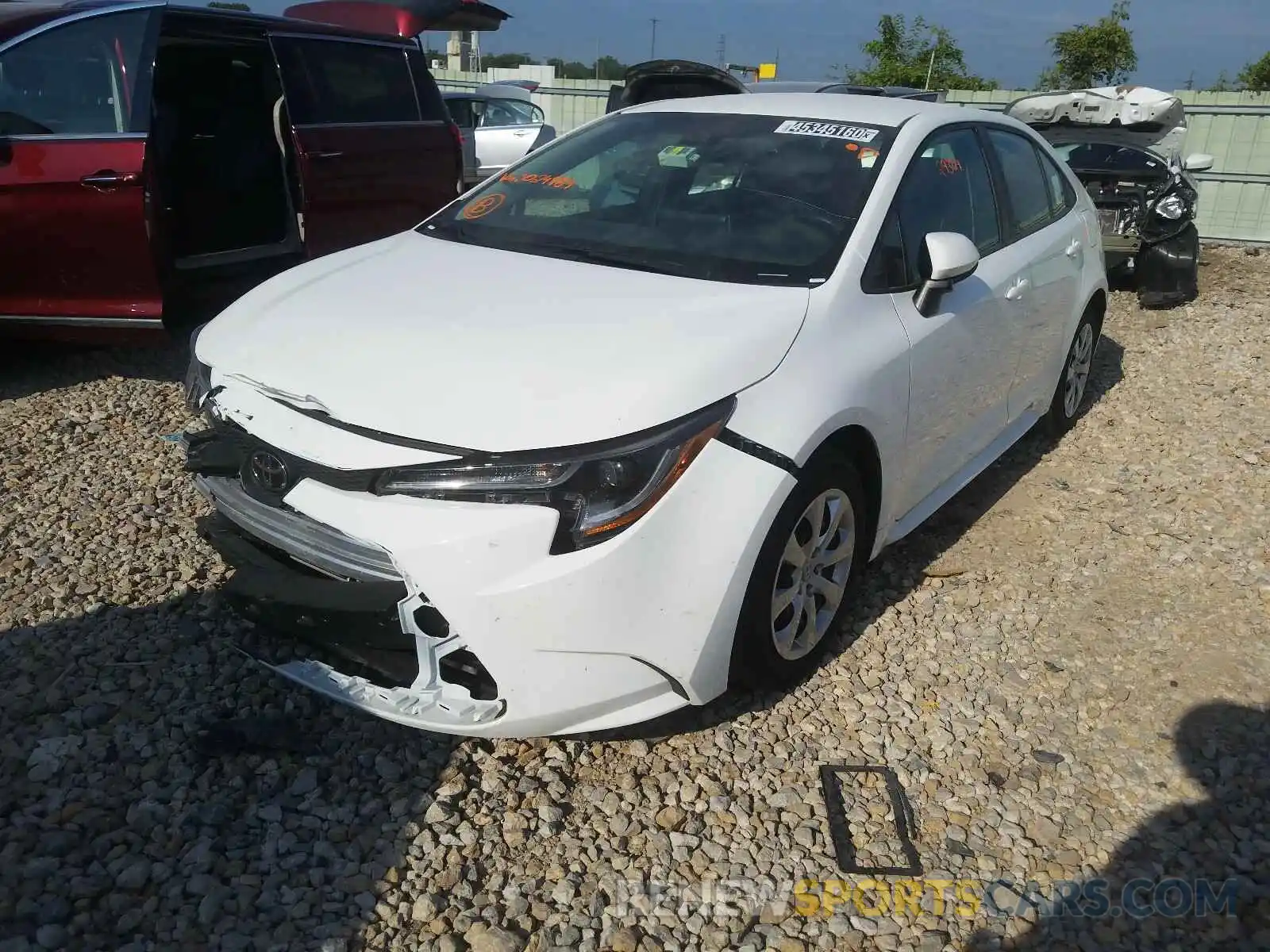 2 Photograph of a damaged car 5YFEPRAE7LP024984 TOYOTA COROLLA 2020