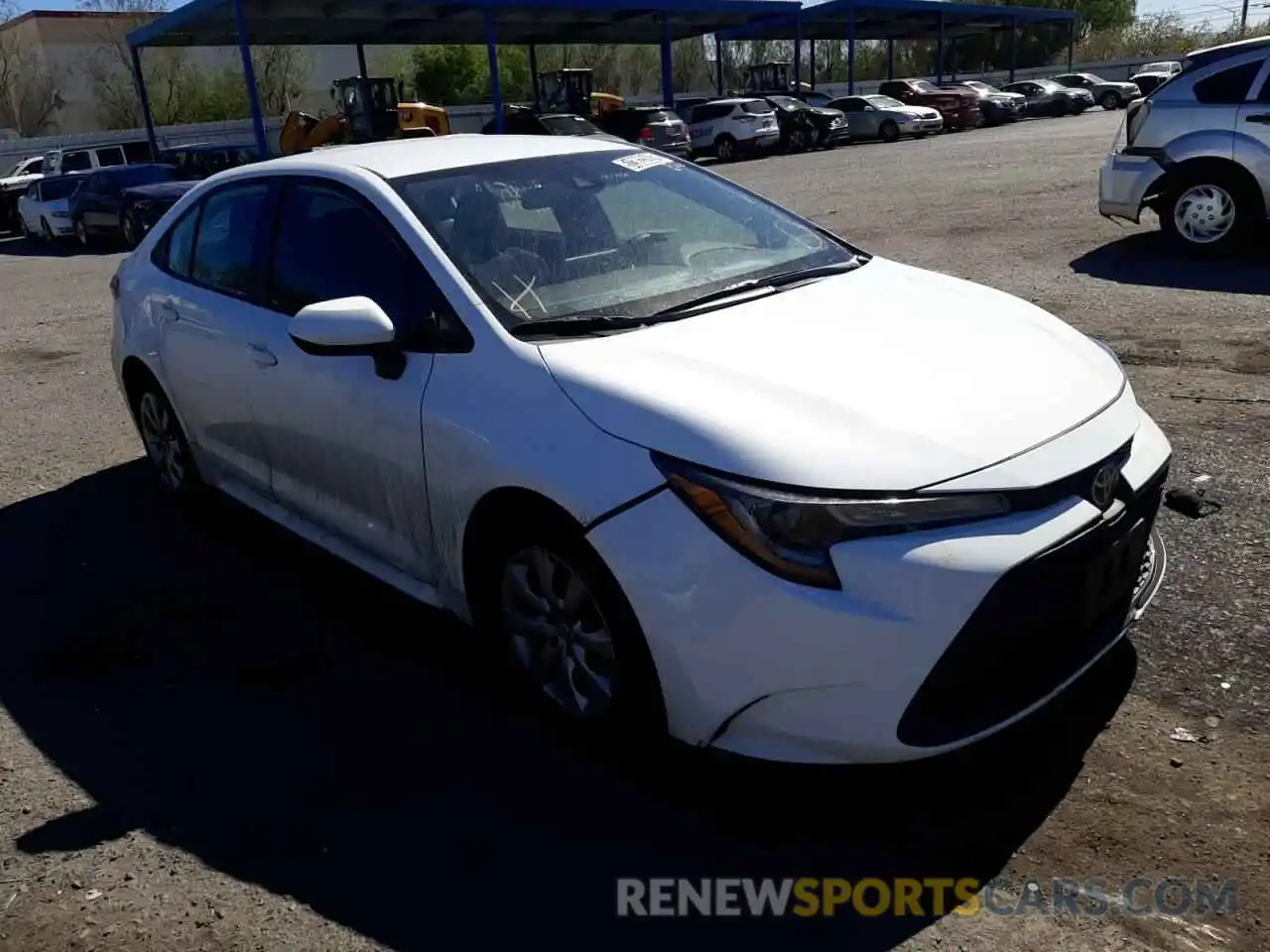 1 Photograph of a damaged car 5YFEPRAE7LP028503 TOYOTA COROLLA 2020