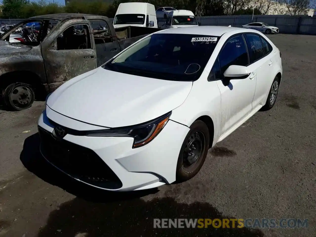 2 Photograph of a damaged car 5YFEPRAE7LP028503 TOYOTA COROLLA 2020