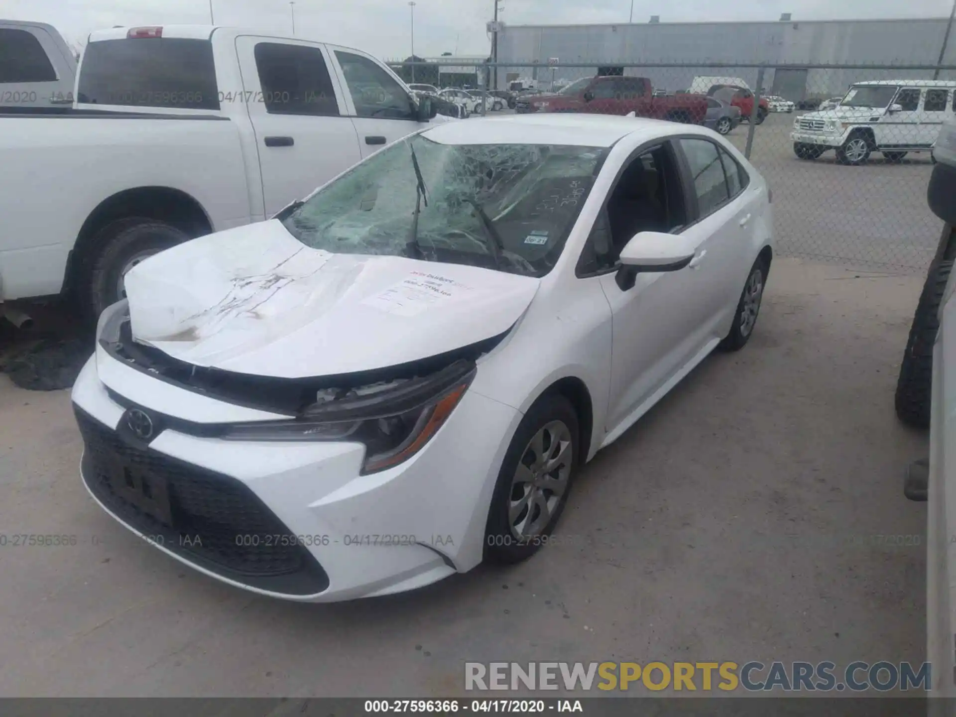 2 Photograph of a damaged car 5YFEPRAE7LP031093 TOYOTA COROLLA 2020