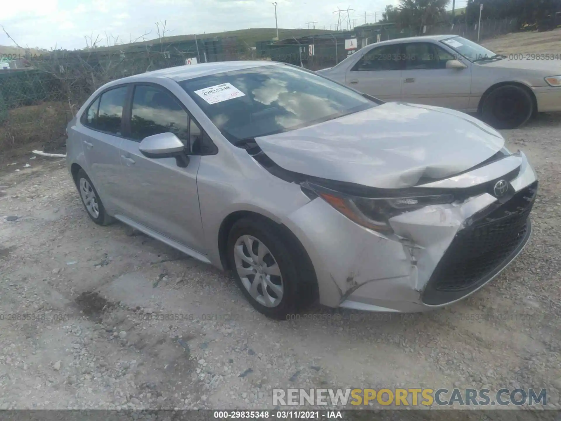 1 Photograph of a damaged car 5YFEPRAE7LP031241 TOYOTA COROLLA 2020