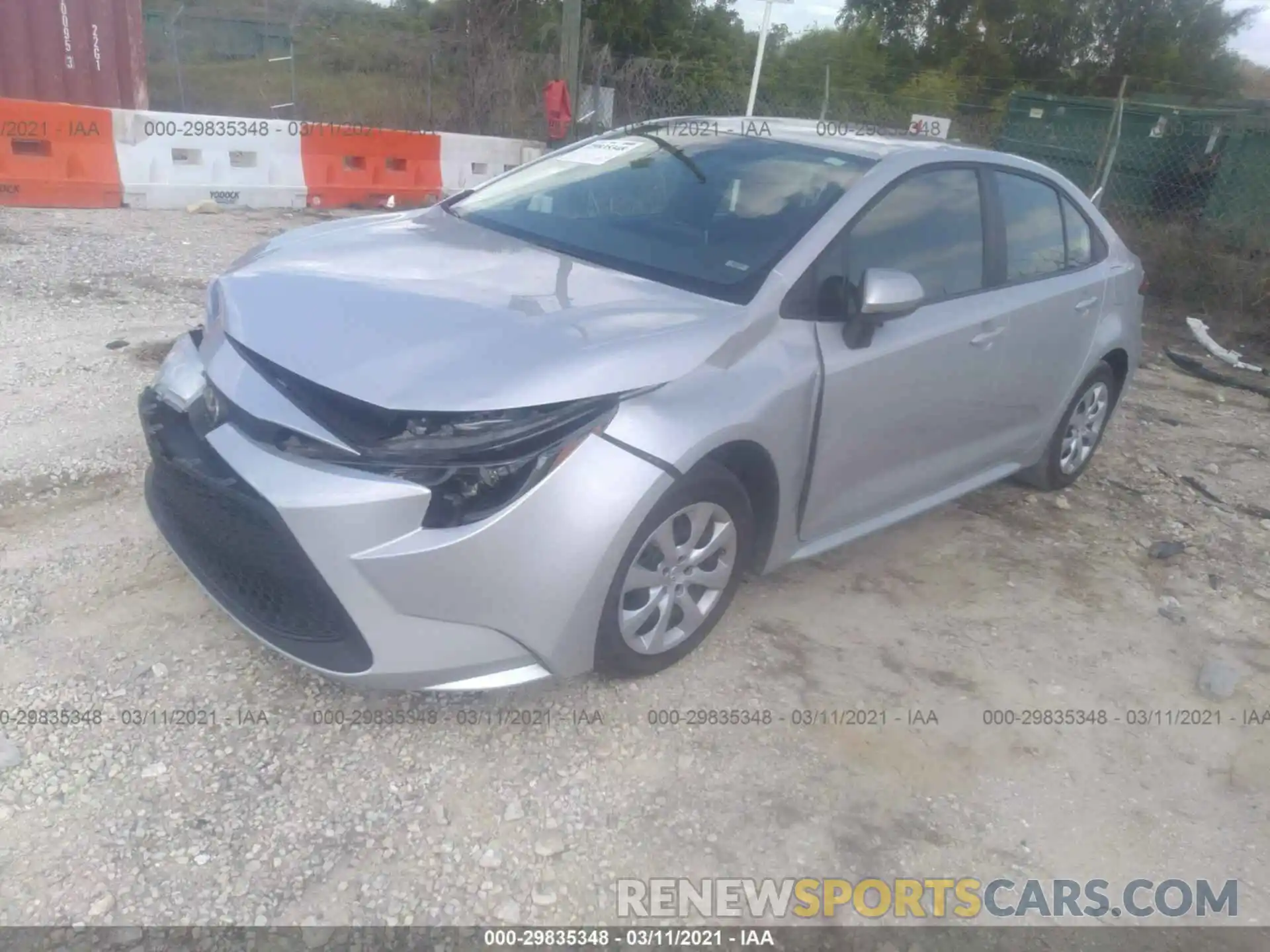 2 Photograph of a damaged car 5YFEPRAE7LP031241 TOYOTA COROLLA 2020