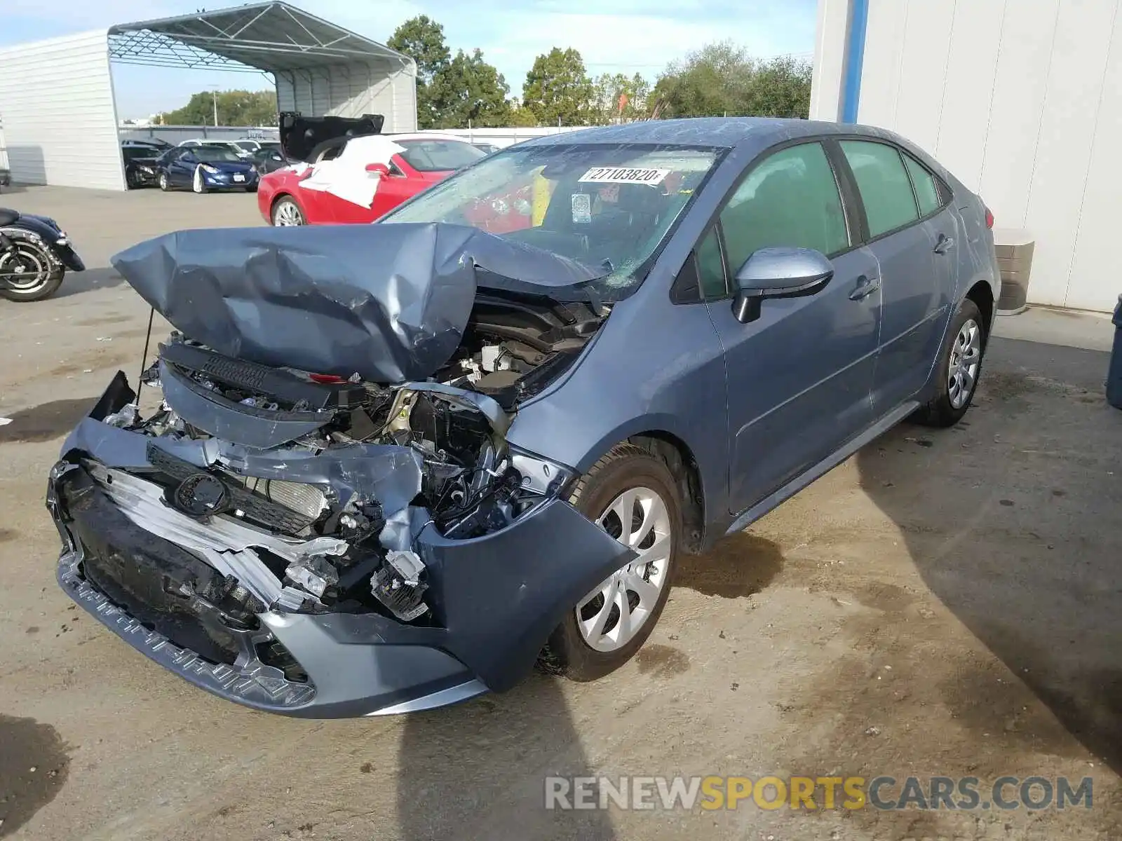 2 Photograph of a damaged car 5YFEPRAE7LP034088 TOYOTA COROLLA 2020