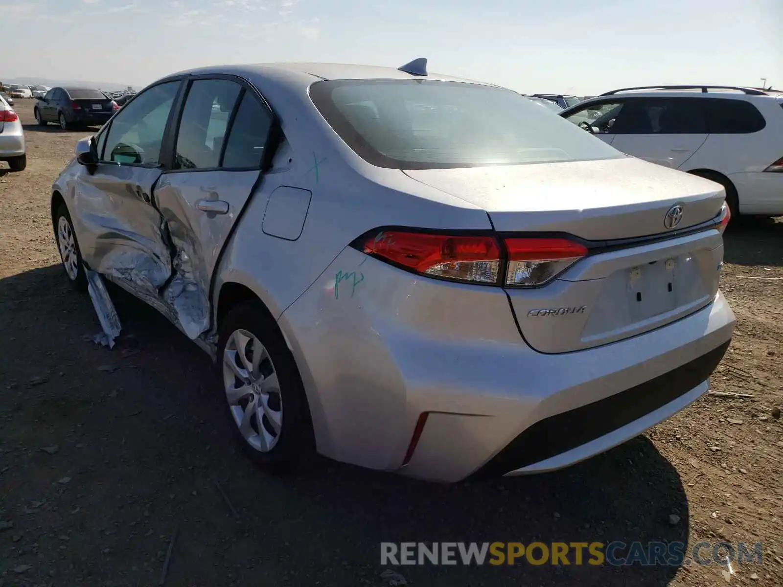 3 Photograph of a damaged car 5YFEPRAE7LP035418 TOYOTA COROLLA 2020