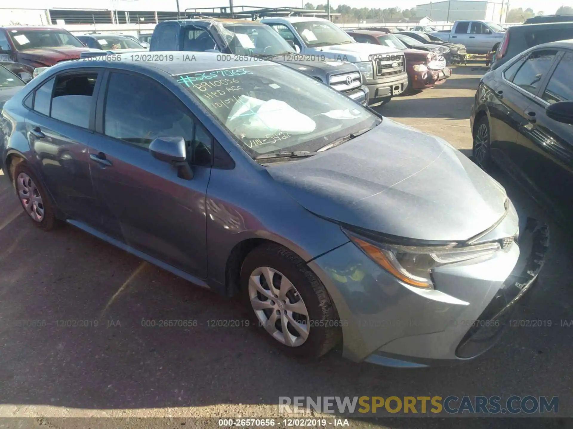 1 Photograph of a damaged car 5YFEPRAE7LP035421 TOYOTA COROLLA 2020