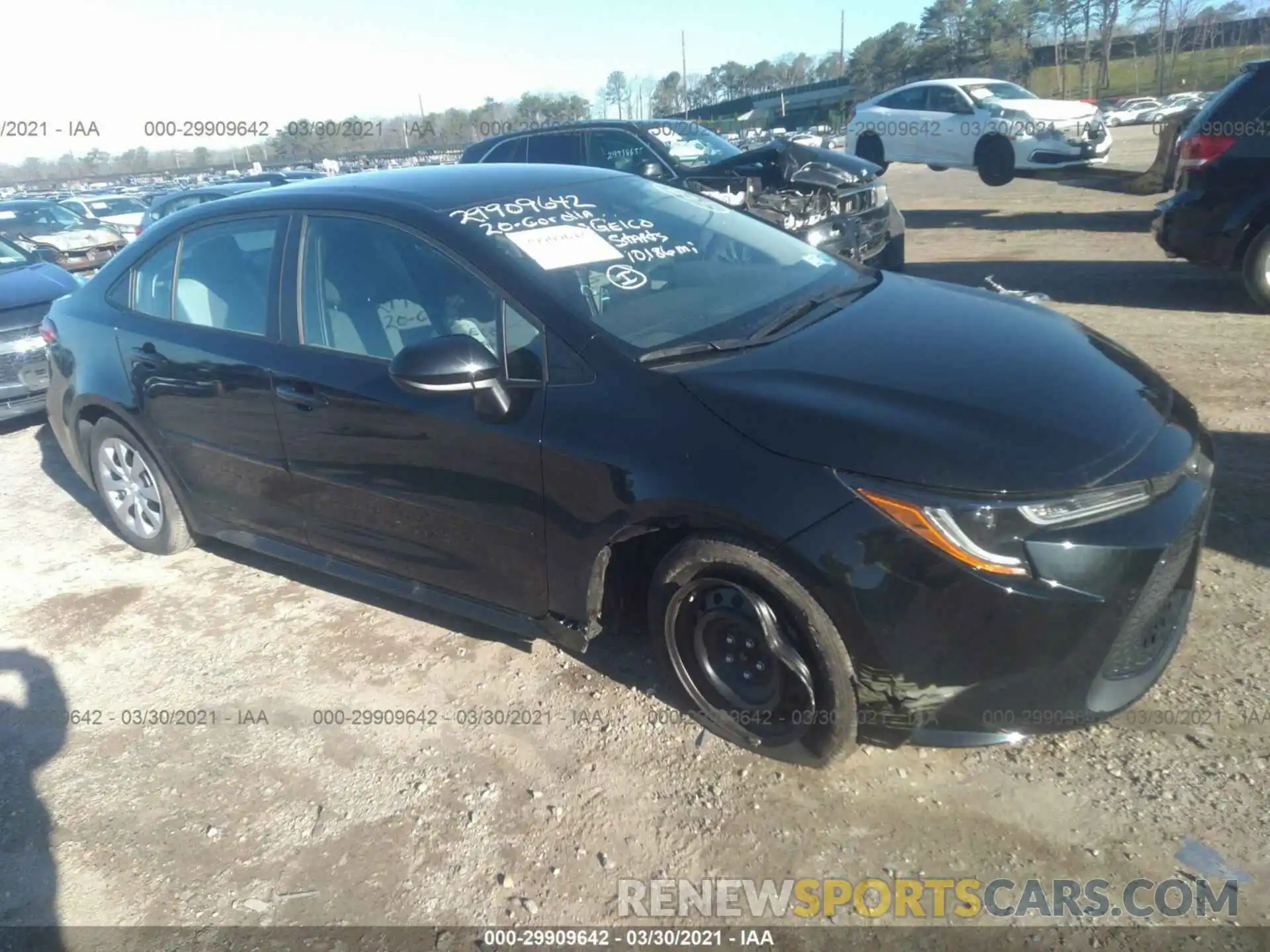 1 Photograph of a damaged car 5YFEPRAE7LP035676 TOYOTA COROLLA 2020