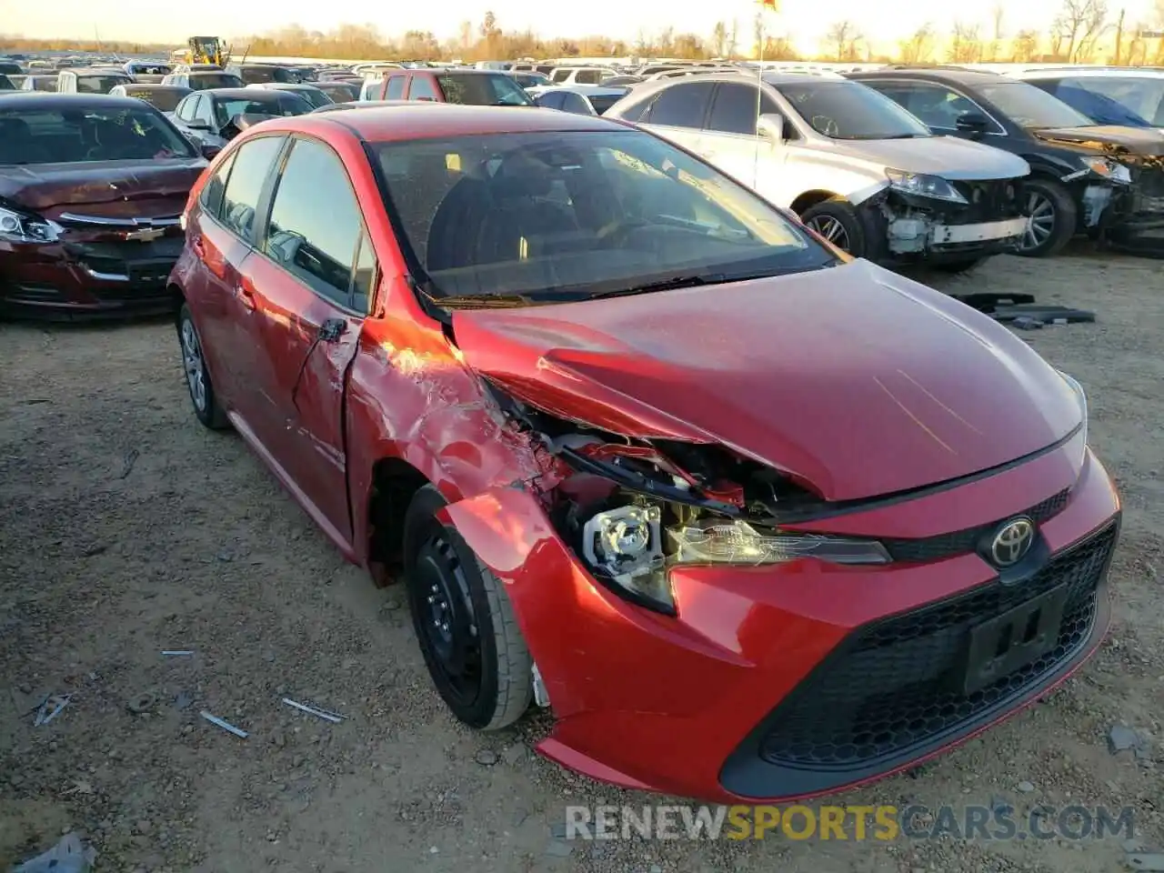 1 Photograph of a damaged car 5YFEPRAE7LP038397 TOYOTA COROLLA 2020