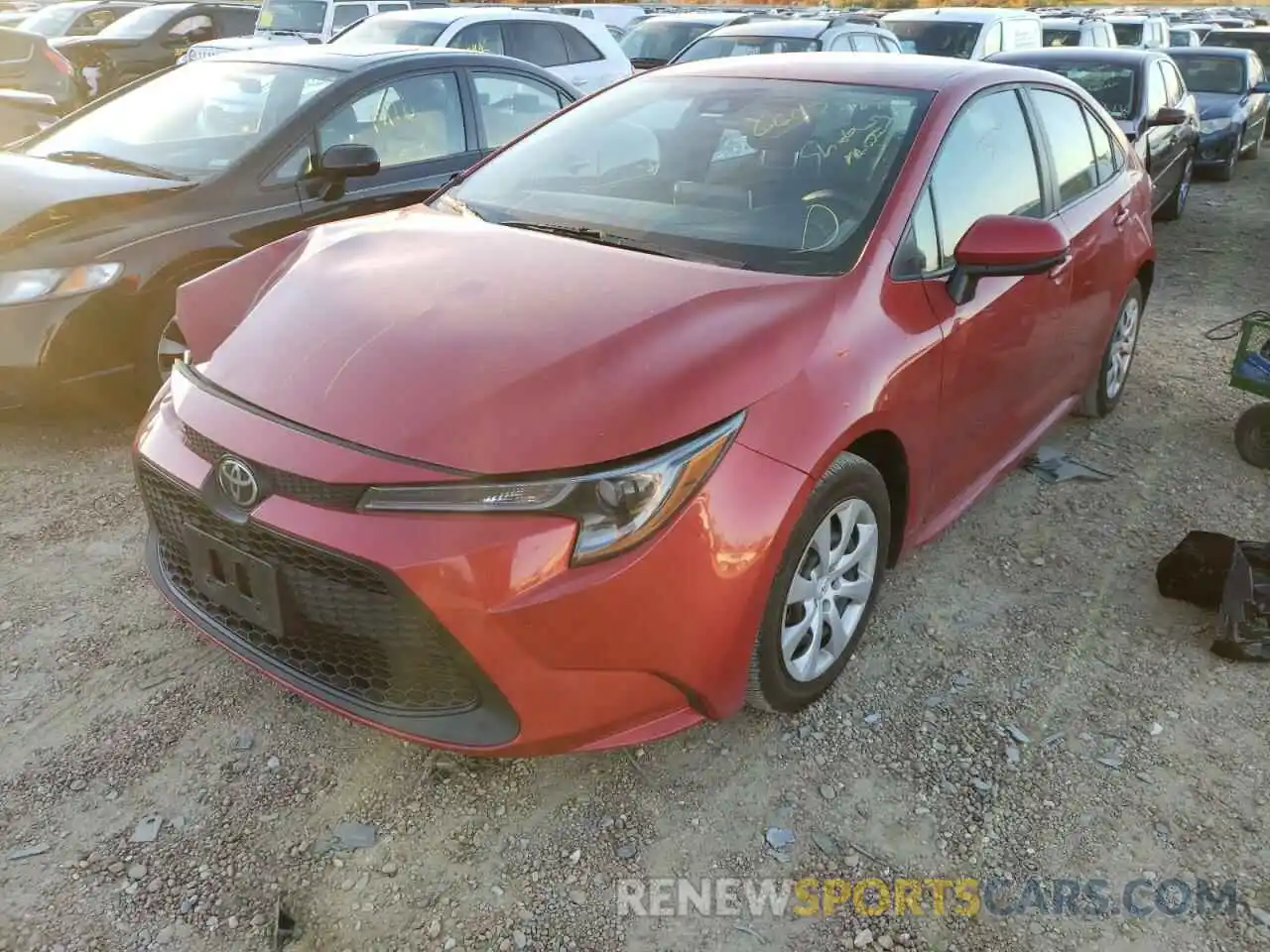 2 Photograph of a damaged car 5YFEPRAE7LP038397 TOYOTA COROLLA 2020