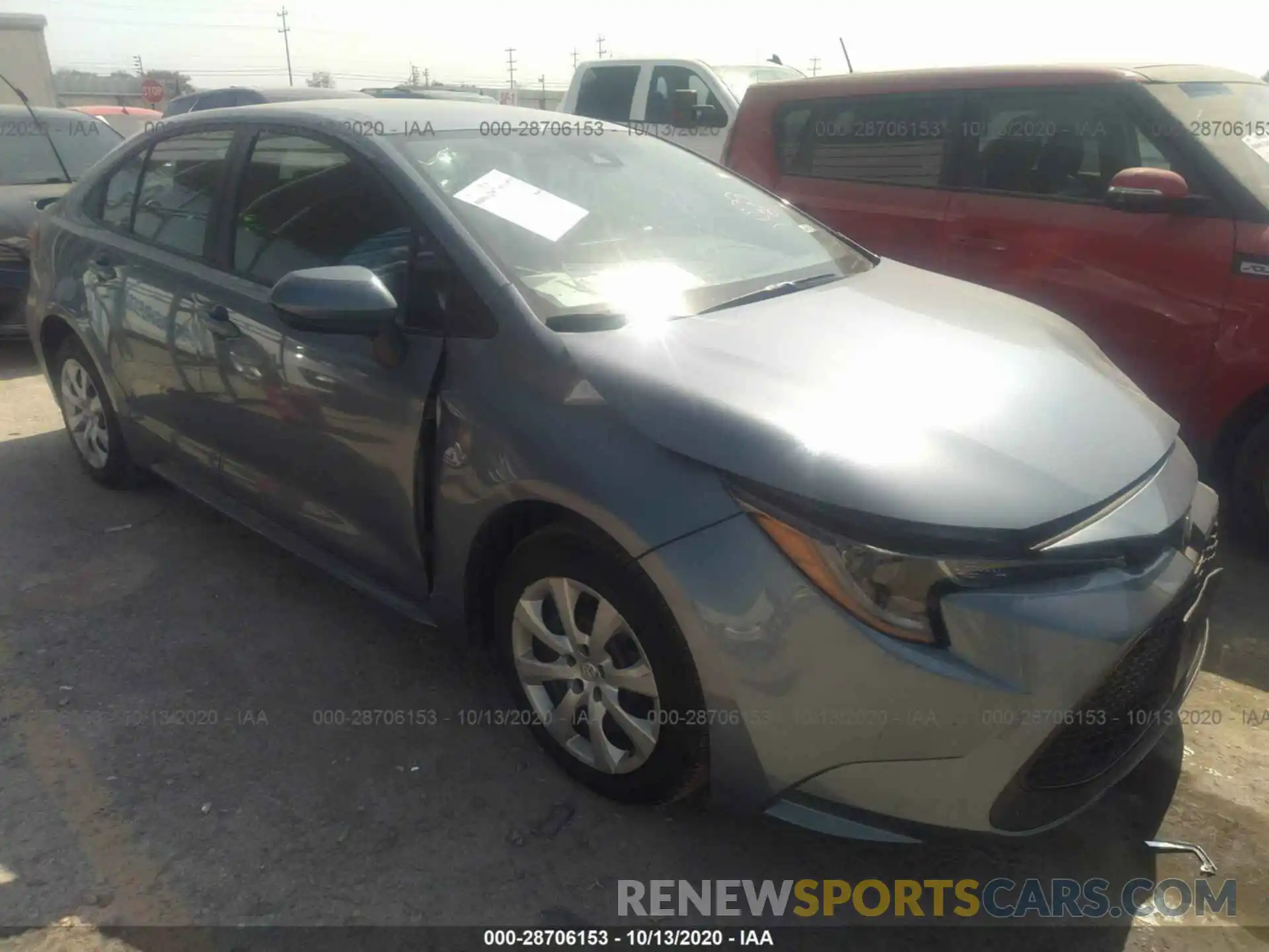 1 Photograph of a damaged car 5YFEPRAE7LP039971 TOYOTA COROLLA 2020