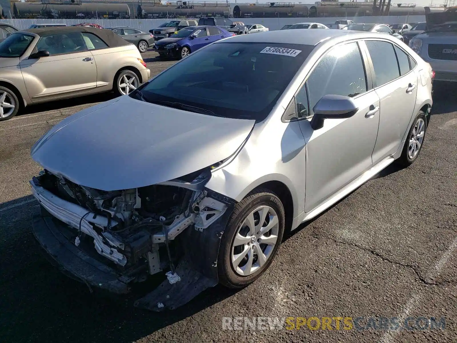 2 Photograph of a damaged car 5YFEPRAE7LP040991 TOYOTA COROLLA 2020