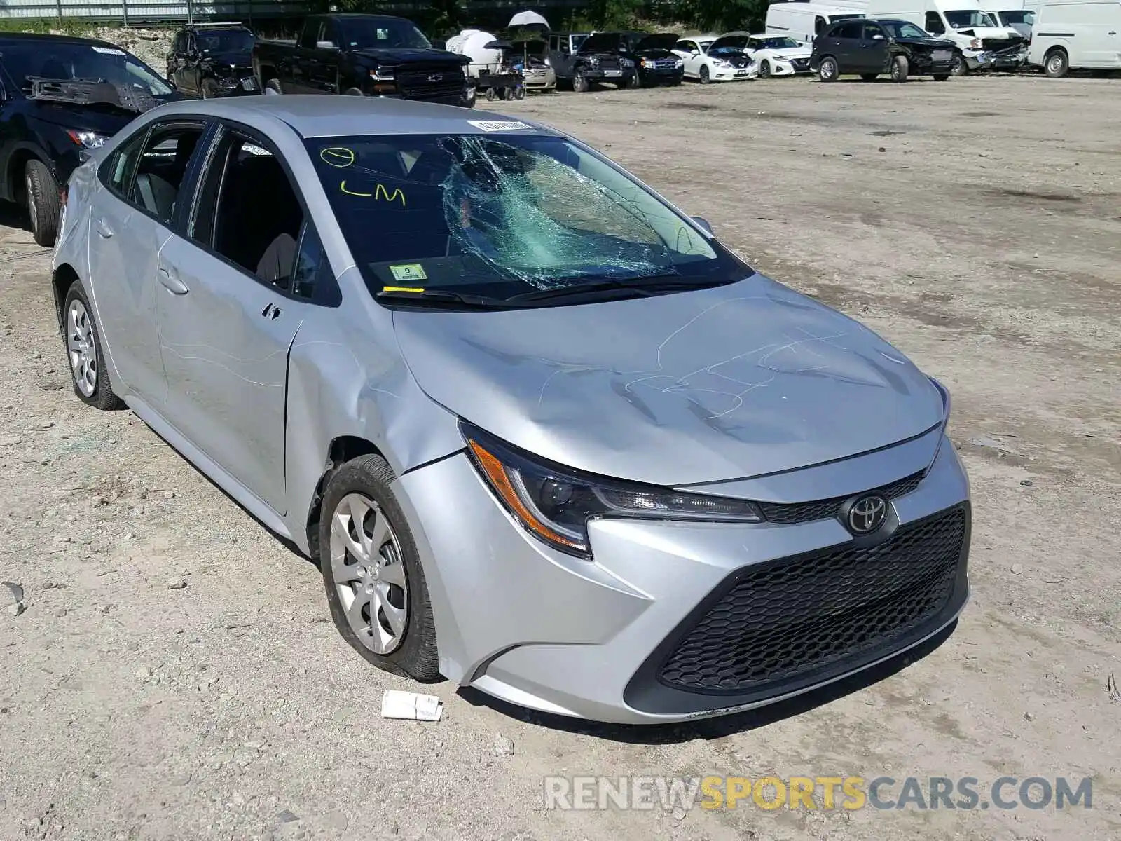 1 Photograph of a damaged car 5YFEPRAE7LP044457 TOYOTA COROLLA 2020