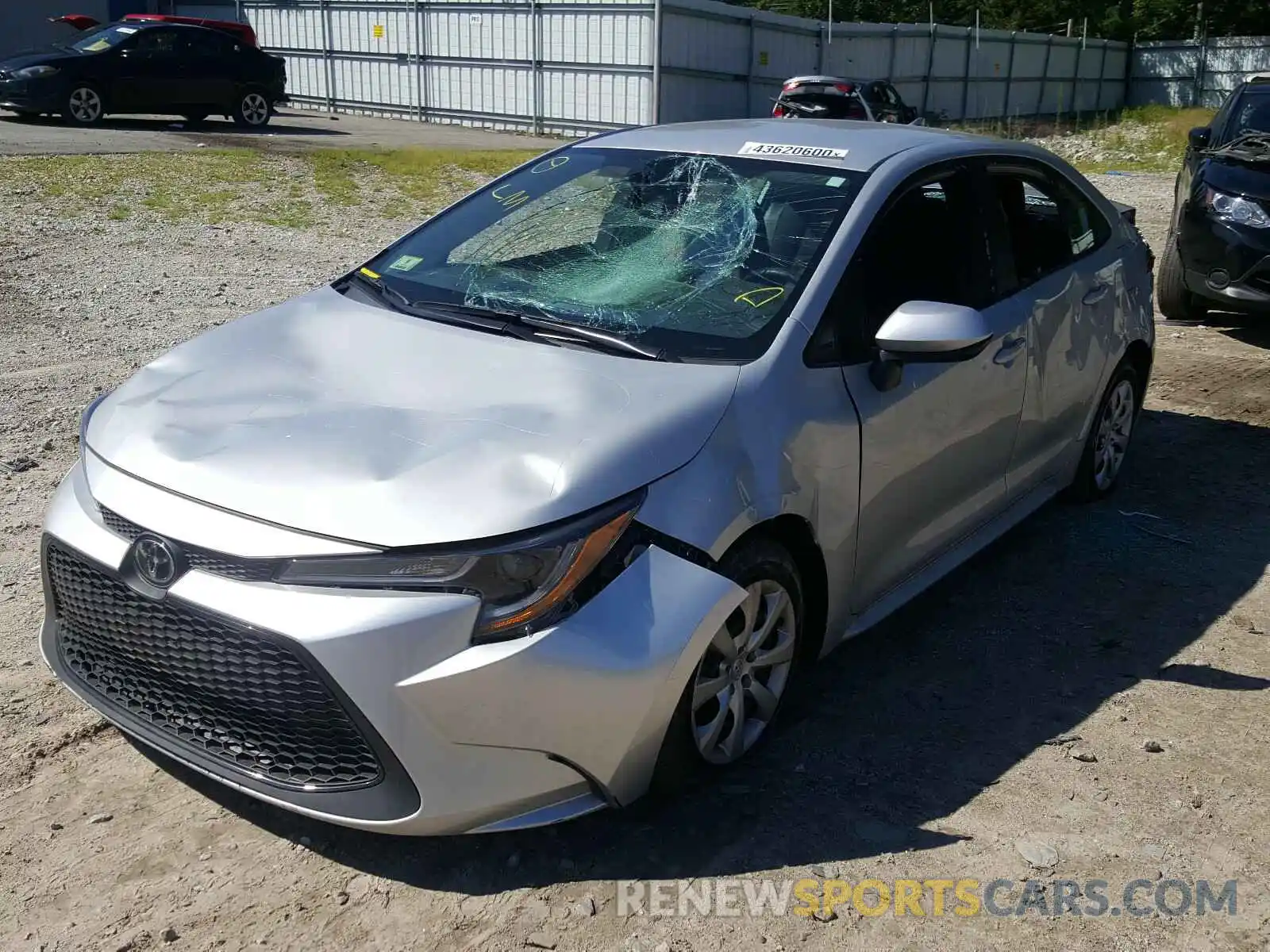 2 Photograph of a damaged car 5YFEPRAE7LP044457 TOYOTA COROLLA 2020