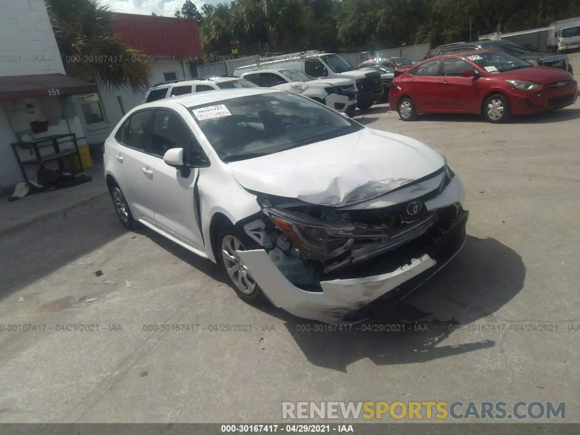 1 Photograph of a damaged car 5YFEPRAE7LP045690 TOYOTA COROLLA 2020