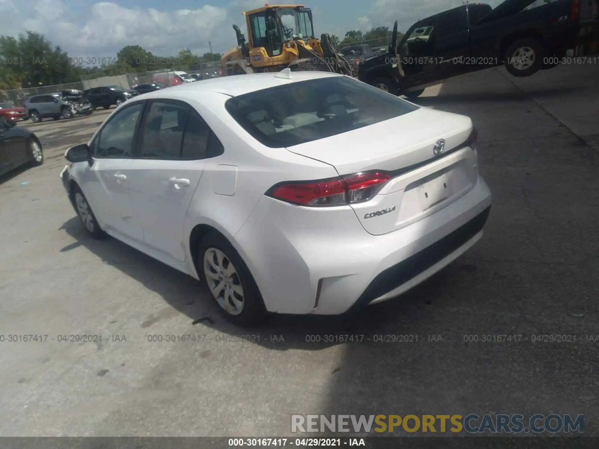 3 Photograph of a damaged car 5YFEPRAE7LP045690 TOYOTA COROLLA 2020