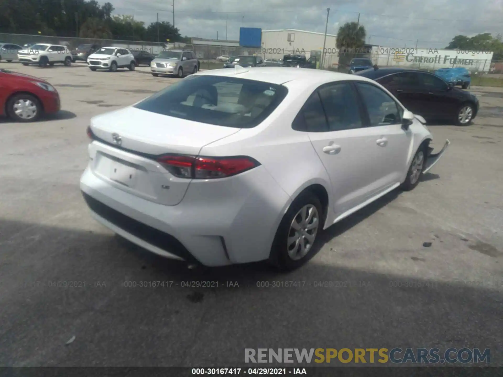 4 Photograph of a damaged car 5YFEPRAE7LP045690 TOYOTA COROLLA 2020