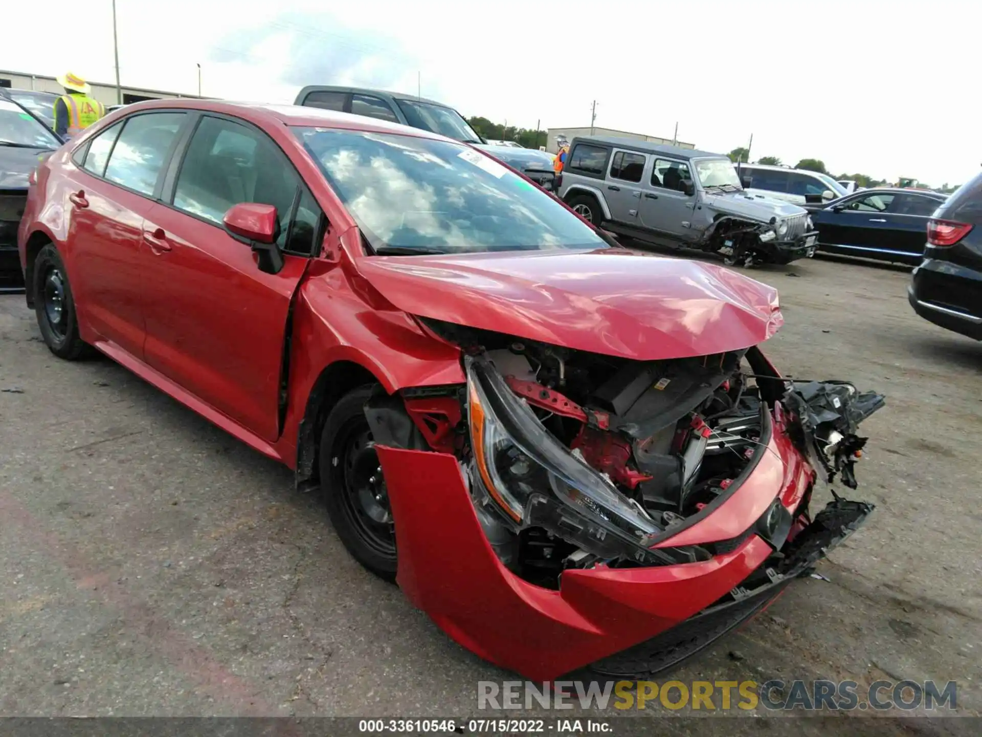 1 Photograph of a damaged car 5YFEPRAE7LP050596 TOYOTA COROLLA 2020