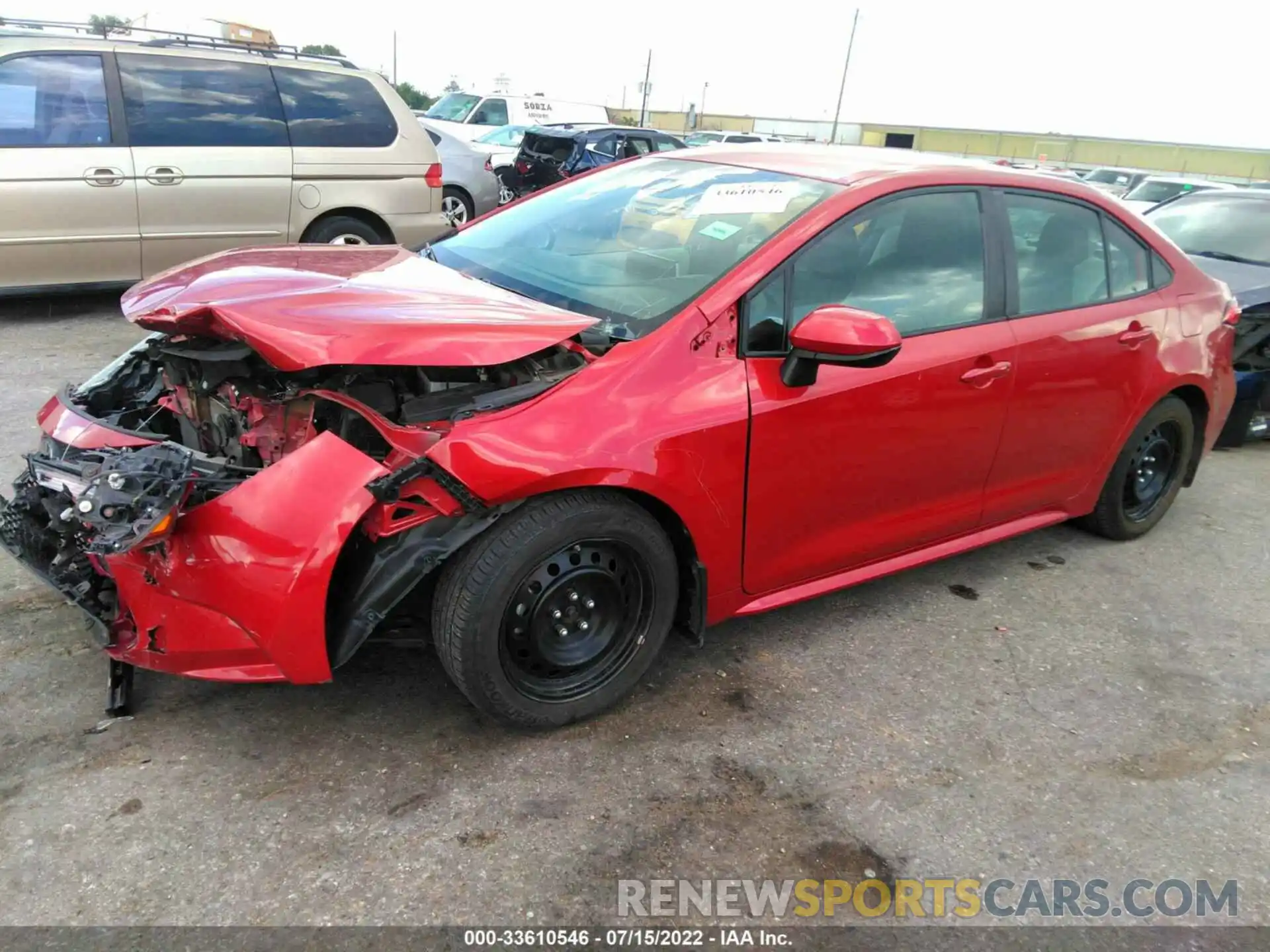 2 Photograph of a damaged car 5YFEPRAE7LP050596 TOYOTA COROLLA 2020