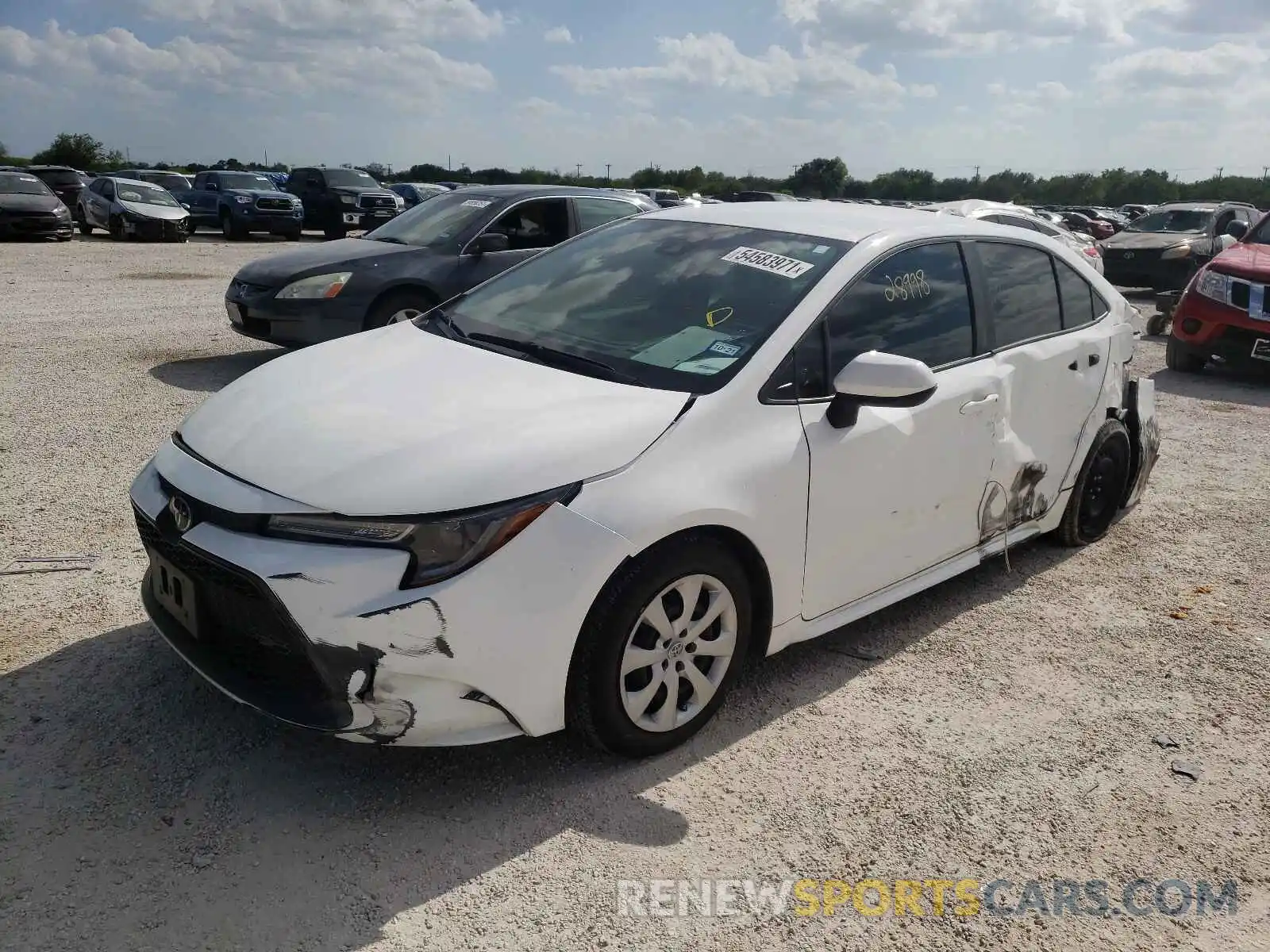 2 Photograph of a damaged car 5YFEPRAE7LP053577 TOYOTA COROLLA 2020