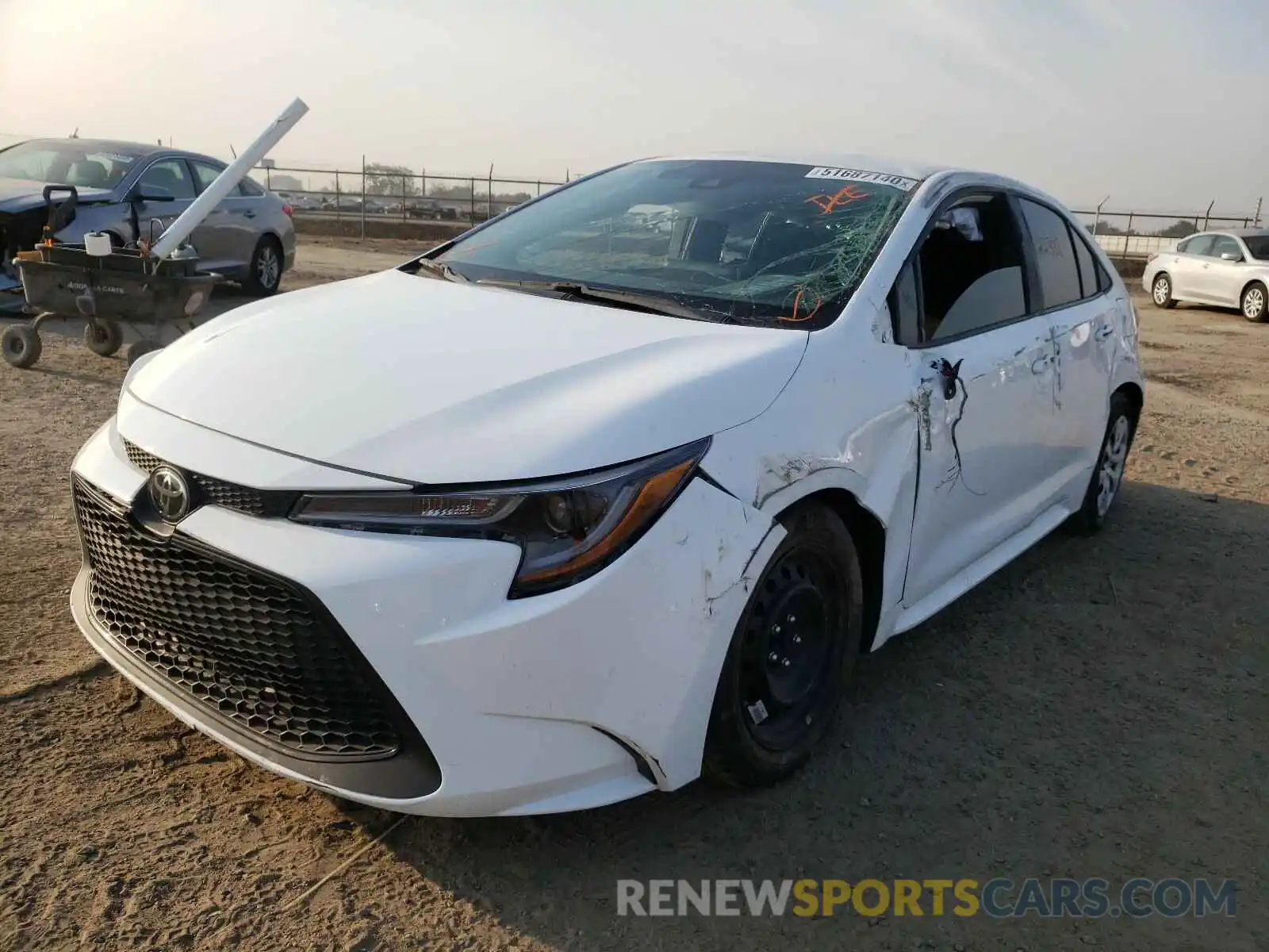 2 Photograph of a damaged car 5YFEPRAE7LP054597 TOYOTA COROLLA 2020