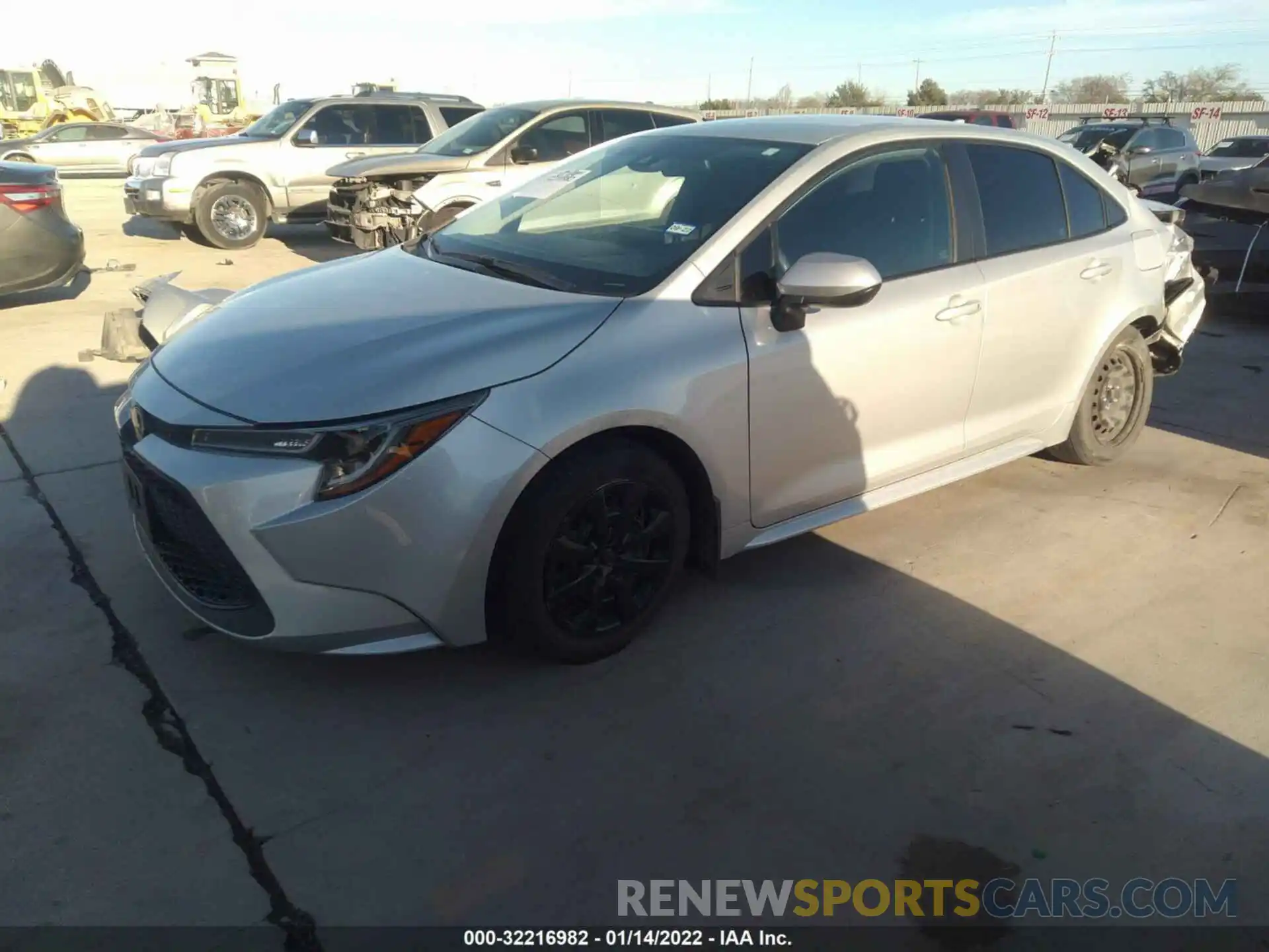 2 Photograph of a damaged car 5YFEPRAE7LP055703 TOYOTA COROLLA 2020