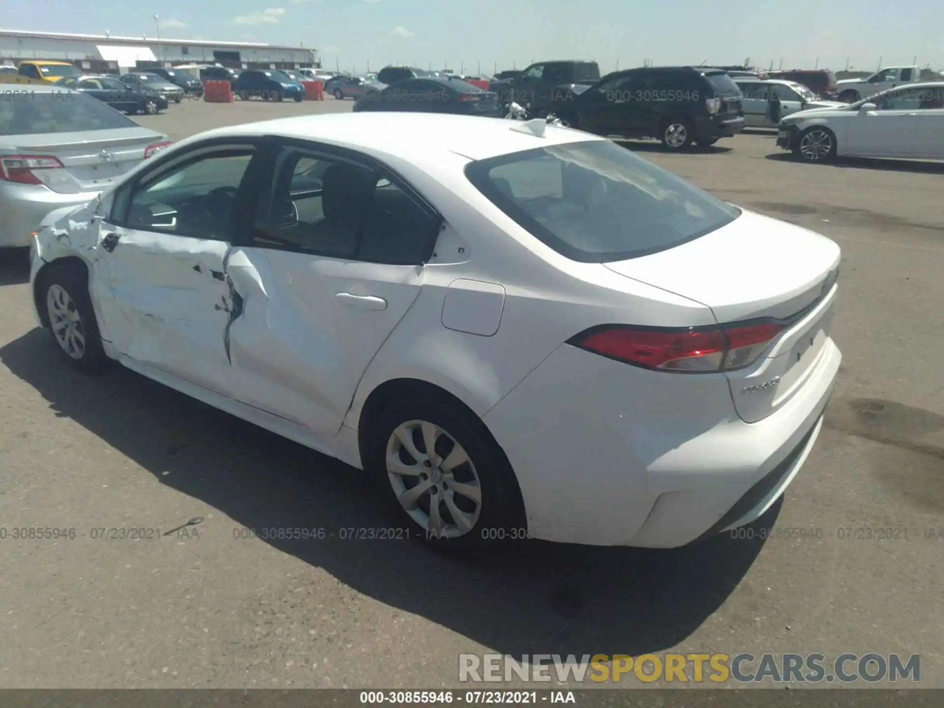 3 Photograph of a damaged car 5YFEPRAE7LP056480 TOYOTA COROLLA 2020