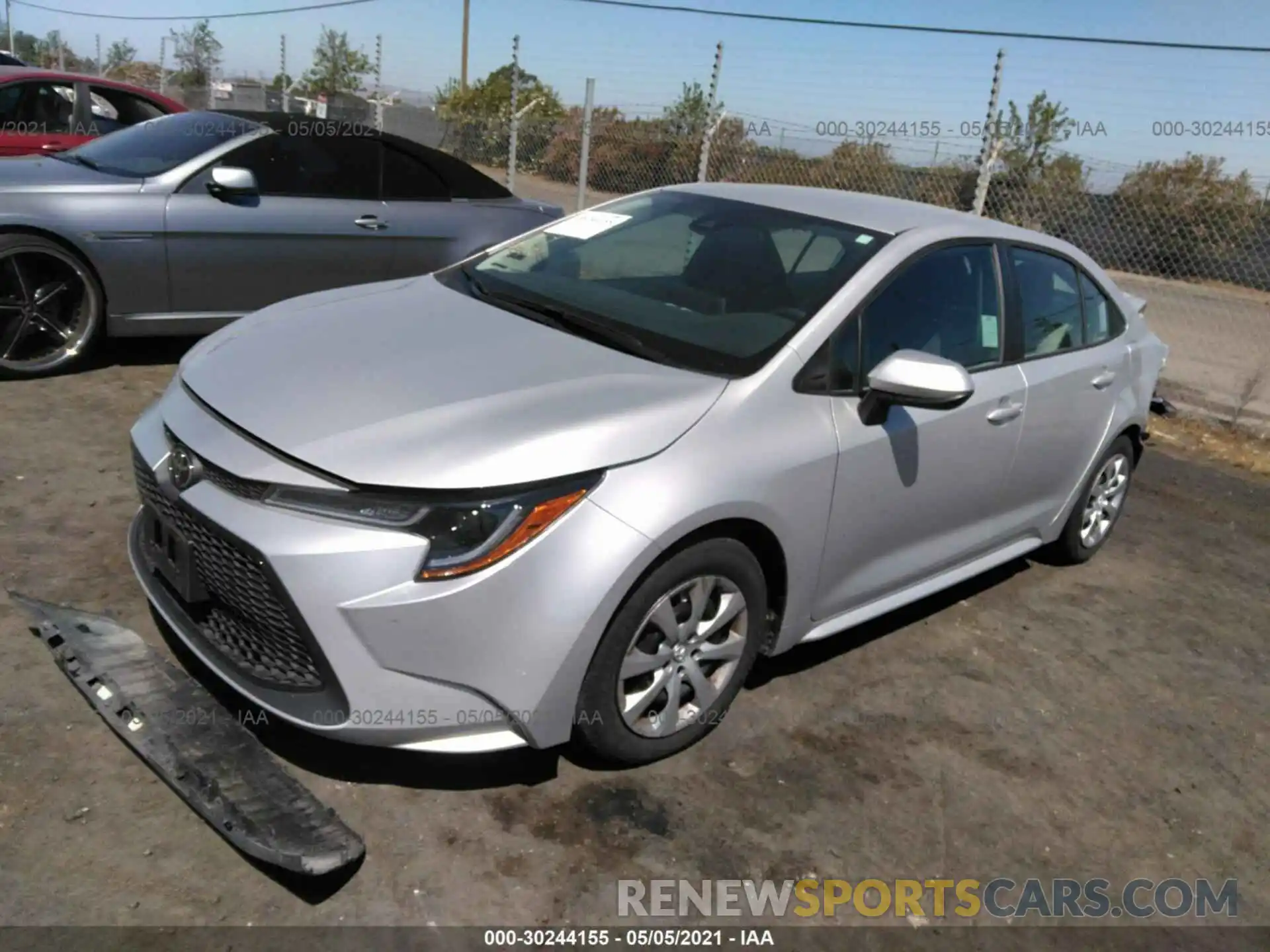 2 Photograph of a damaged car 5YFEPRAE7LP056513 TOYOTA COROLLA 2020