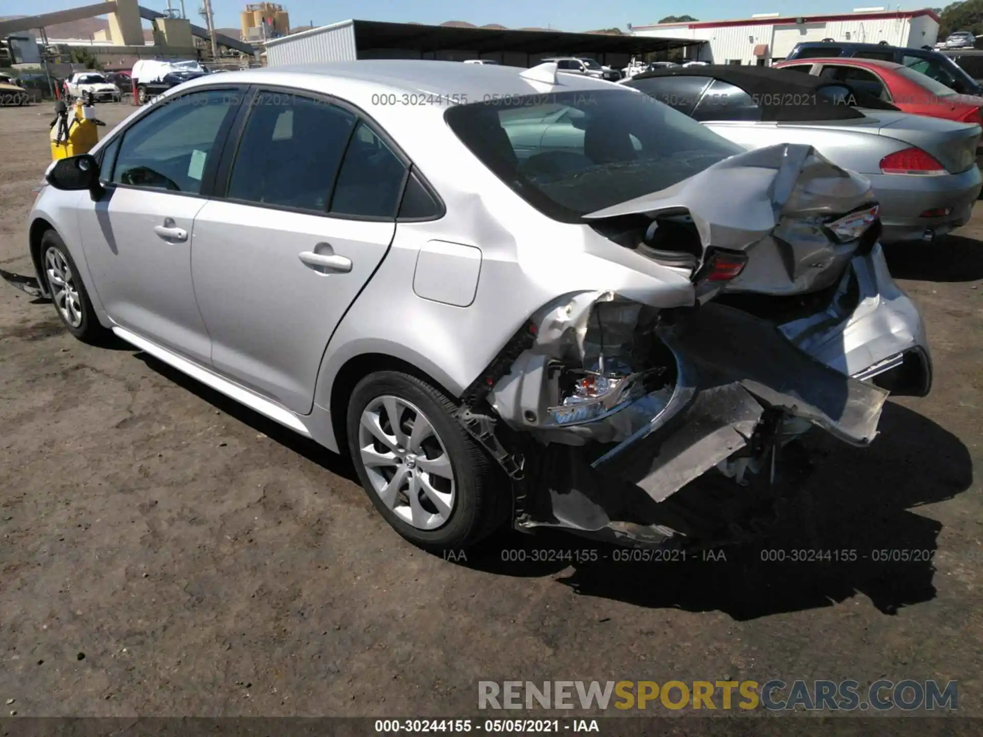 3 Photograph of a damaged car 5YFEPRAE7LP056513 TOYOTA COROLLA 2020