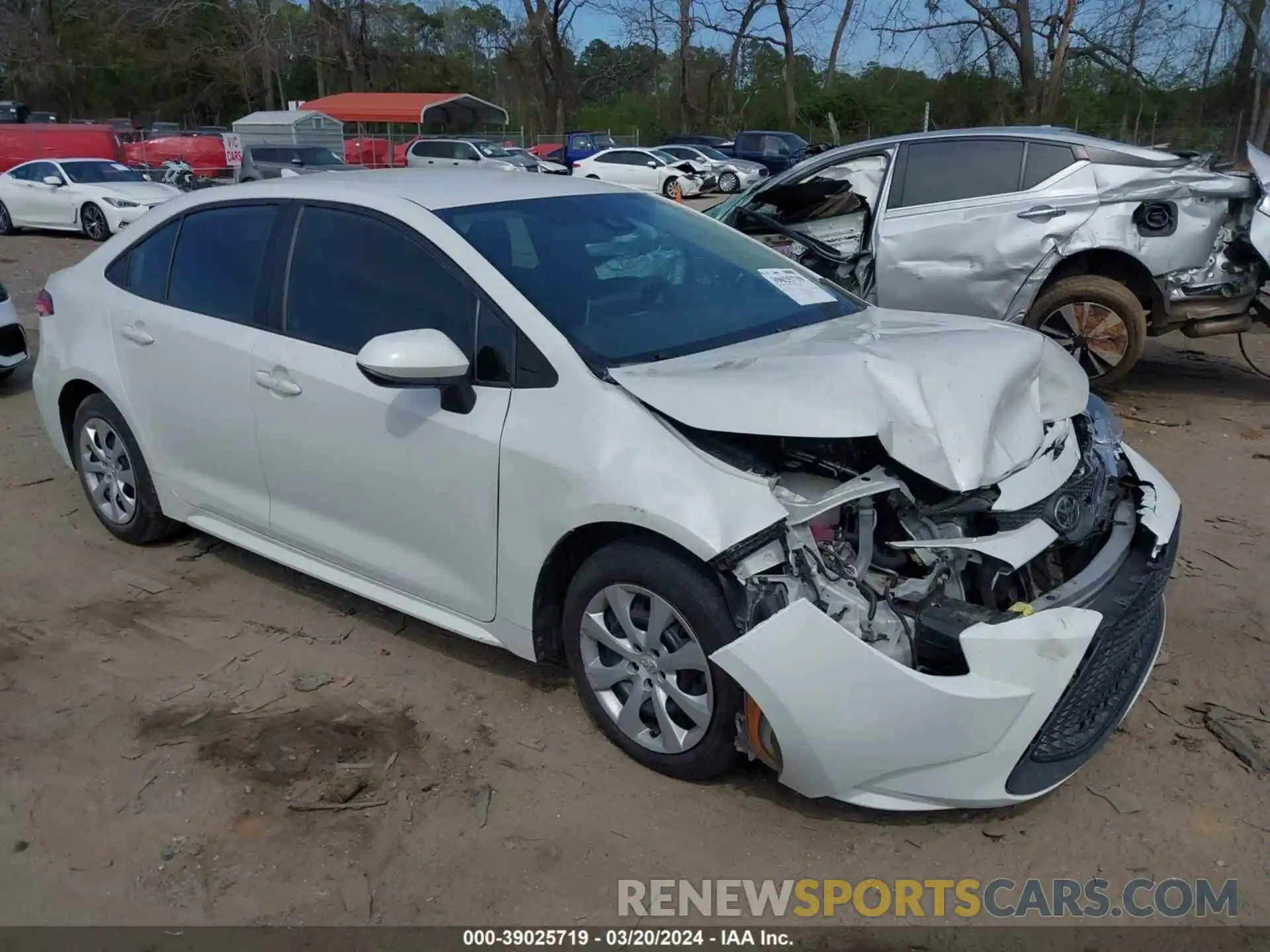 1 Photograph of a damaged car 5YFEPRAE7LP057662 TOYOTA COROLLA 2020