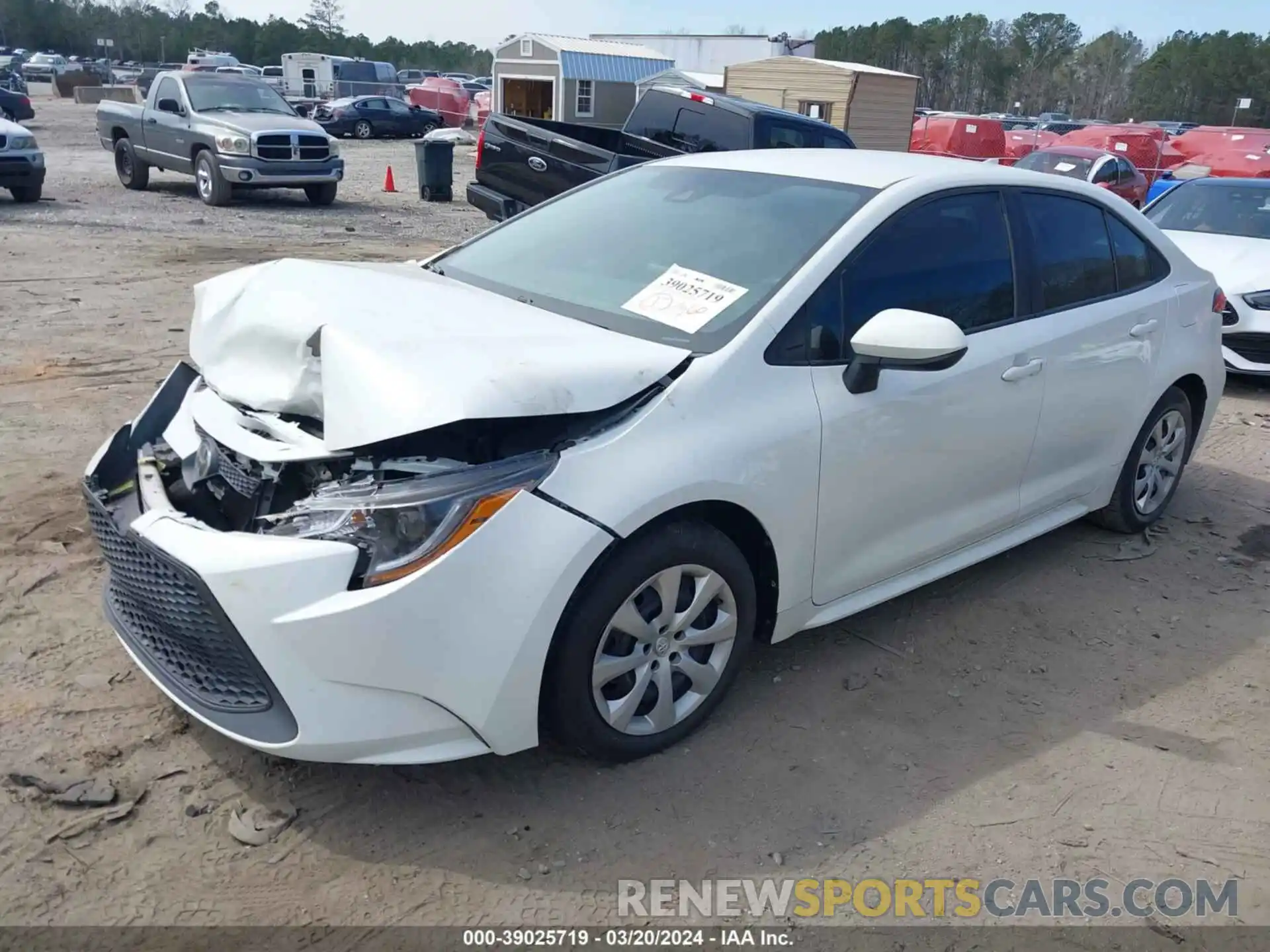 2 Photograph of a damaged car 5YFEPRAE7LP057662 TOYOTA COROLLA 2020