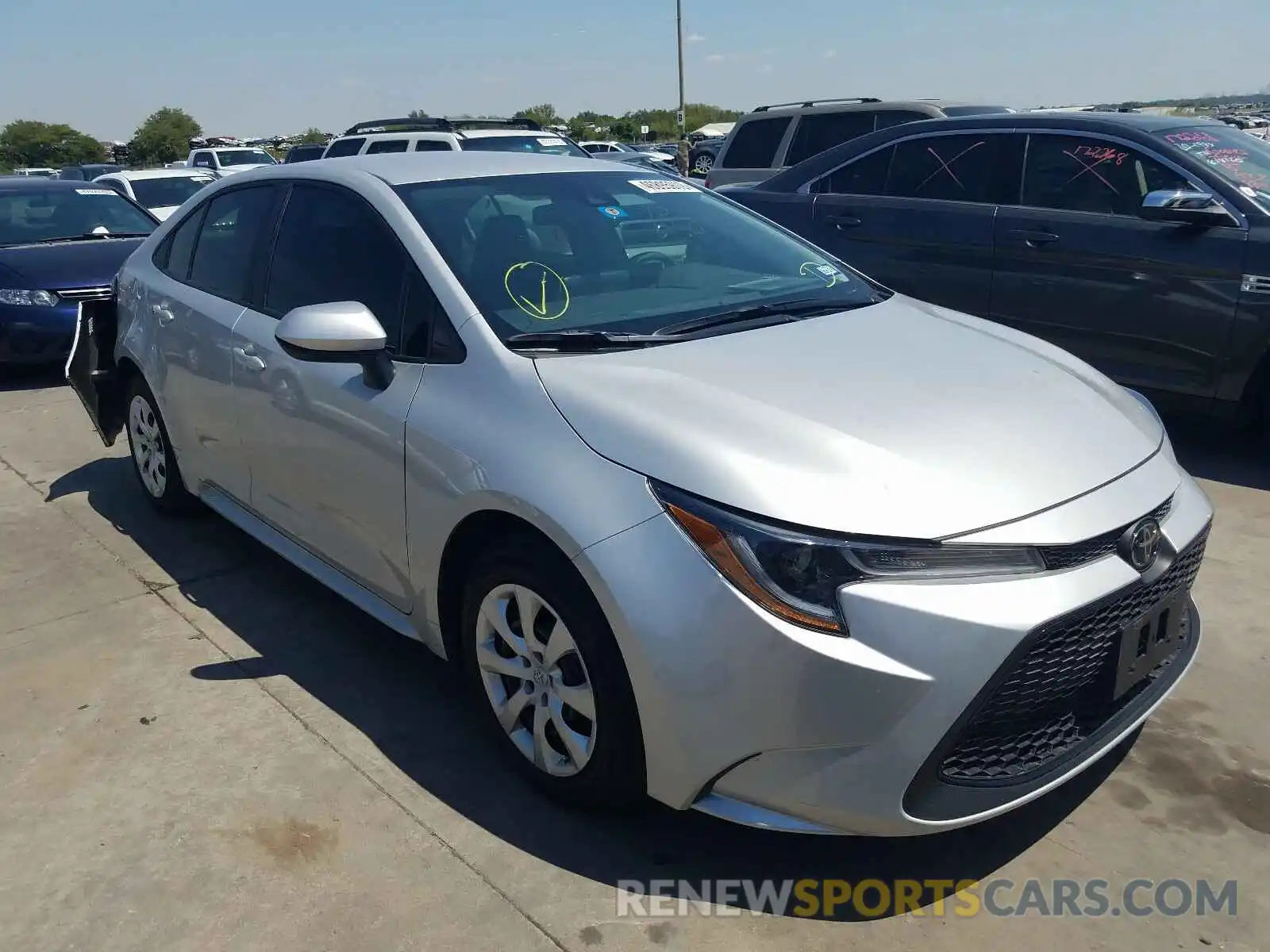 1 Photograph of a damaged car 5YFEPRAE7LP059315 TOYOTA COROLLA 2020