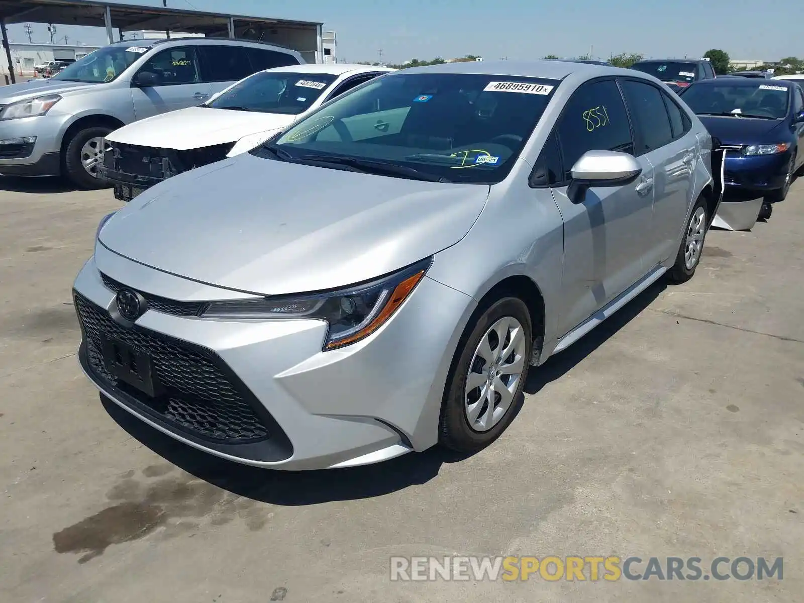 2 Photograph of a damaged car 5YFEPRAE7LP059315 TOYOTA COROLLA 2020