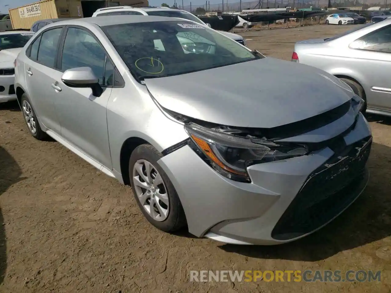 1 Photograph of a damaged car 5YFEPRAE7LP061436 TOYOTA COROLLA 2020