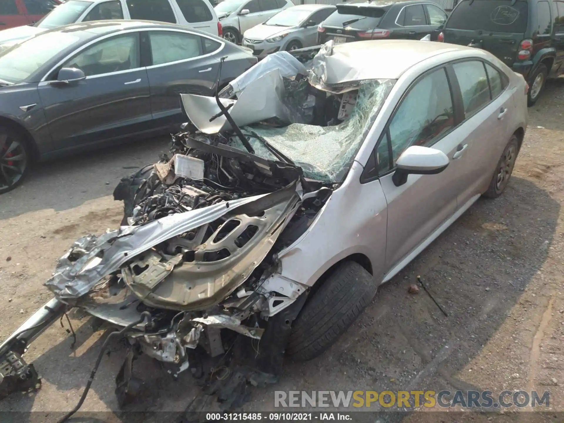 2 Photograph of a damaged car 5YFEPRAE7LP061906 TOYOTA COROLLA 2020