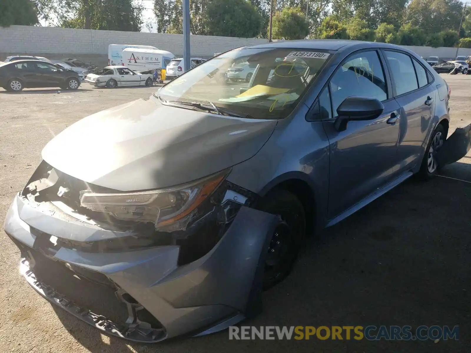 2 Photograph of a damaged car 5YFEPRAE7LP062036 TOYOTA COROLLA 2020