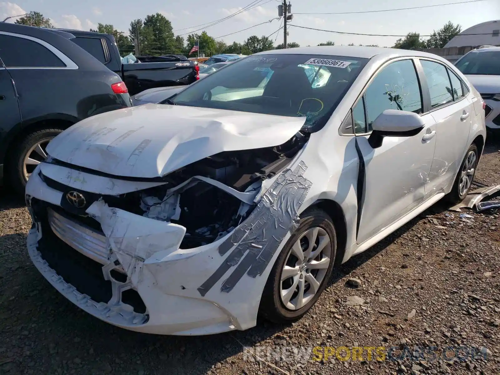 2 Photograph of a damaged car 5YFEPRAE7LP063896 TOYOTA COROLLA 2020