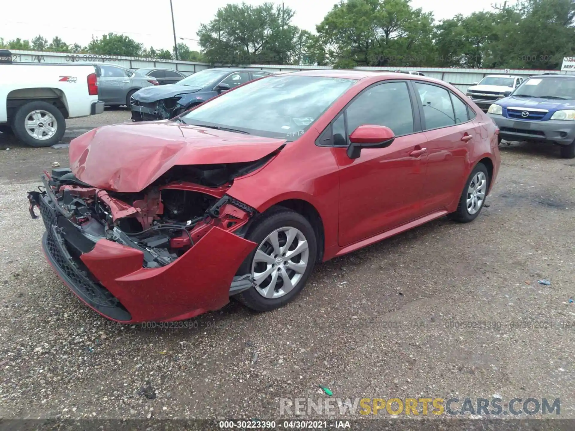 2 Photograph of a damaged car 5YFEPRAE7LP064143 TOYOTA COROLLA 2020